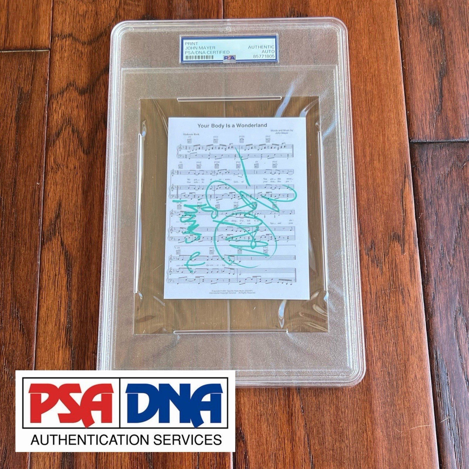 JOHN MAYER Autograph BODY IS A WONDERLAND Souvenir Sheet Music Signed ...