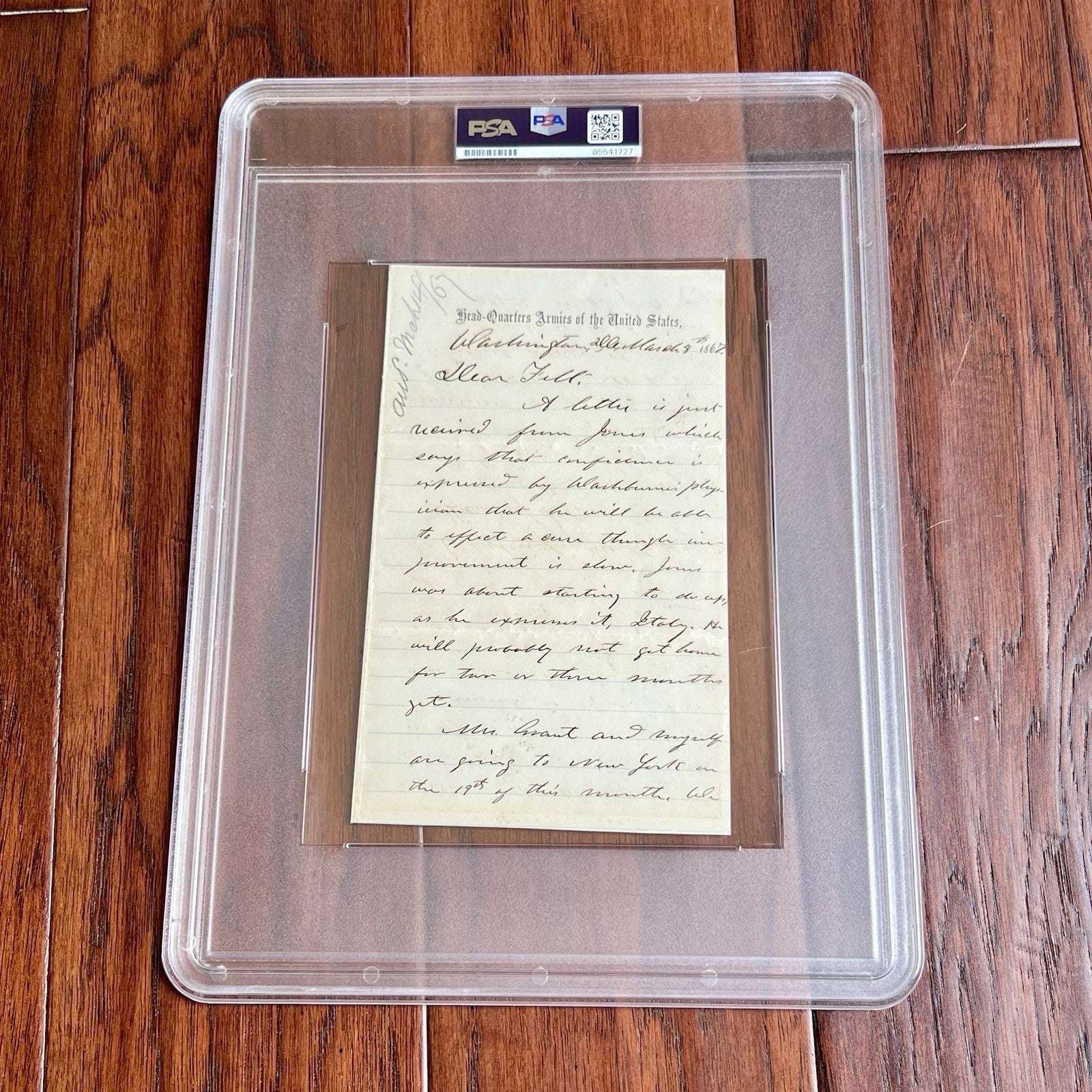 ULYSSES S. GRANT * PSA * 2x Signed Head-Quarters U.S. Armies Autograph Letter