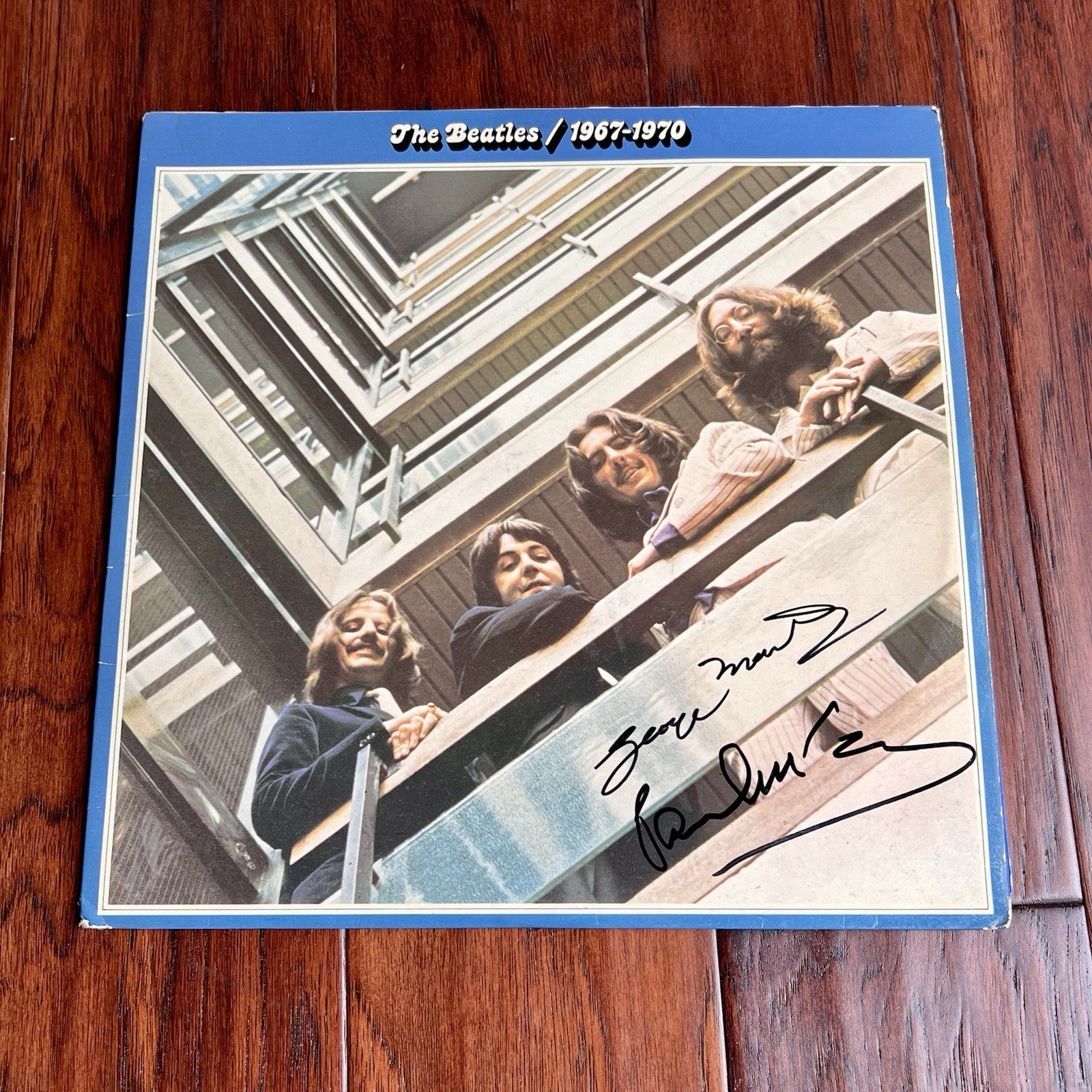 PAUL McCARTNEY & GEORGE MARTIN * PSA *  Autograph BEATLES 1967-1970 Album Signed