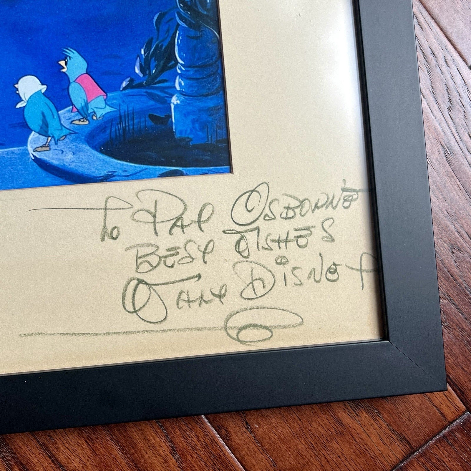 WALT DISNEY * PSA * Cinderella Signed Production Mat Autograph Signature