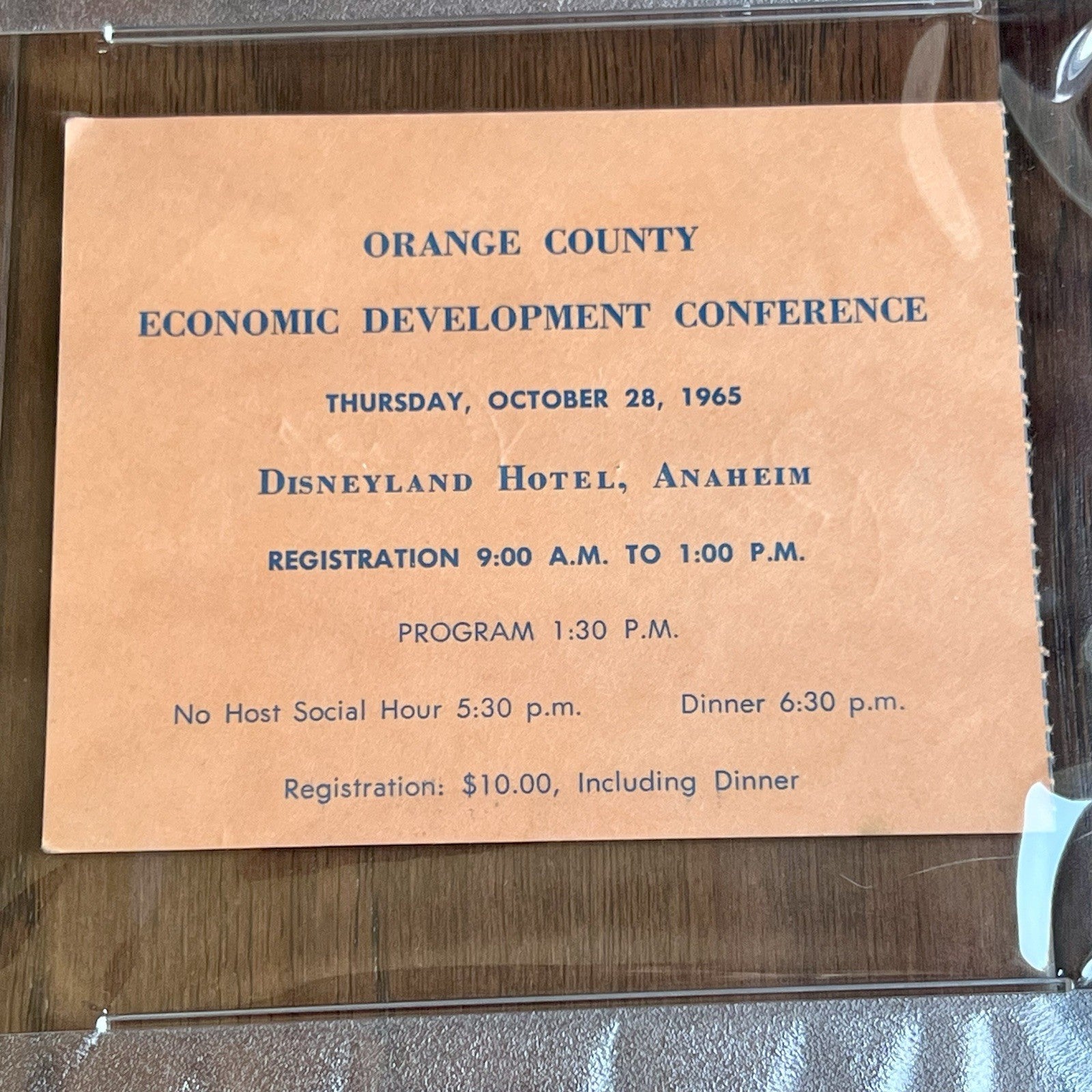 RONALD REAGAN * PSA * Autograph Economic Development Ticket Signed * DISNEYLAND