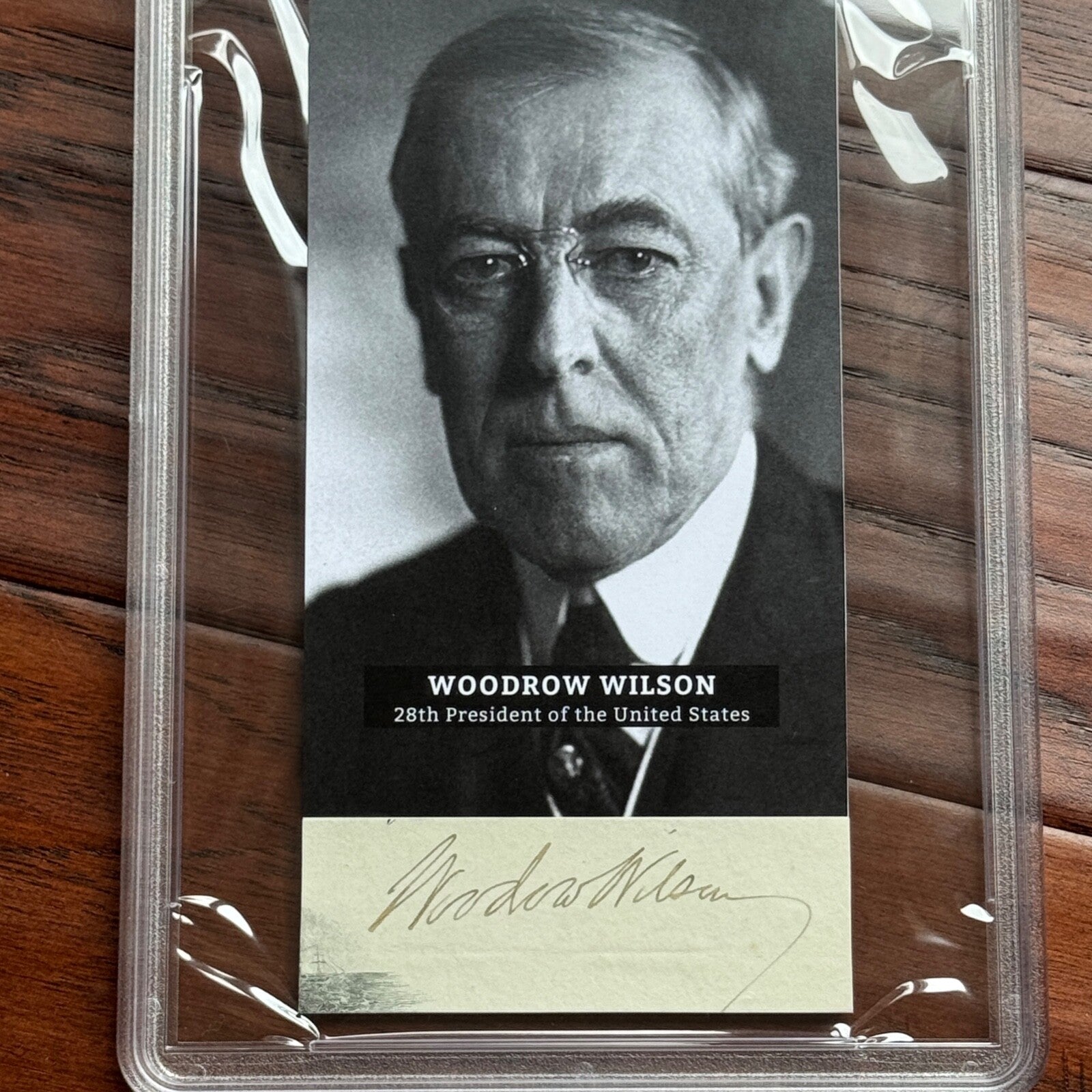 WOODROW WILSON  * PSA * Autograph Cut Signature Custom Card  PORTRAIT  Signed