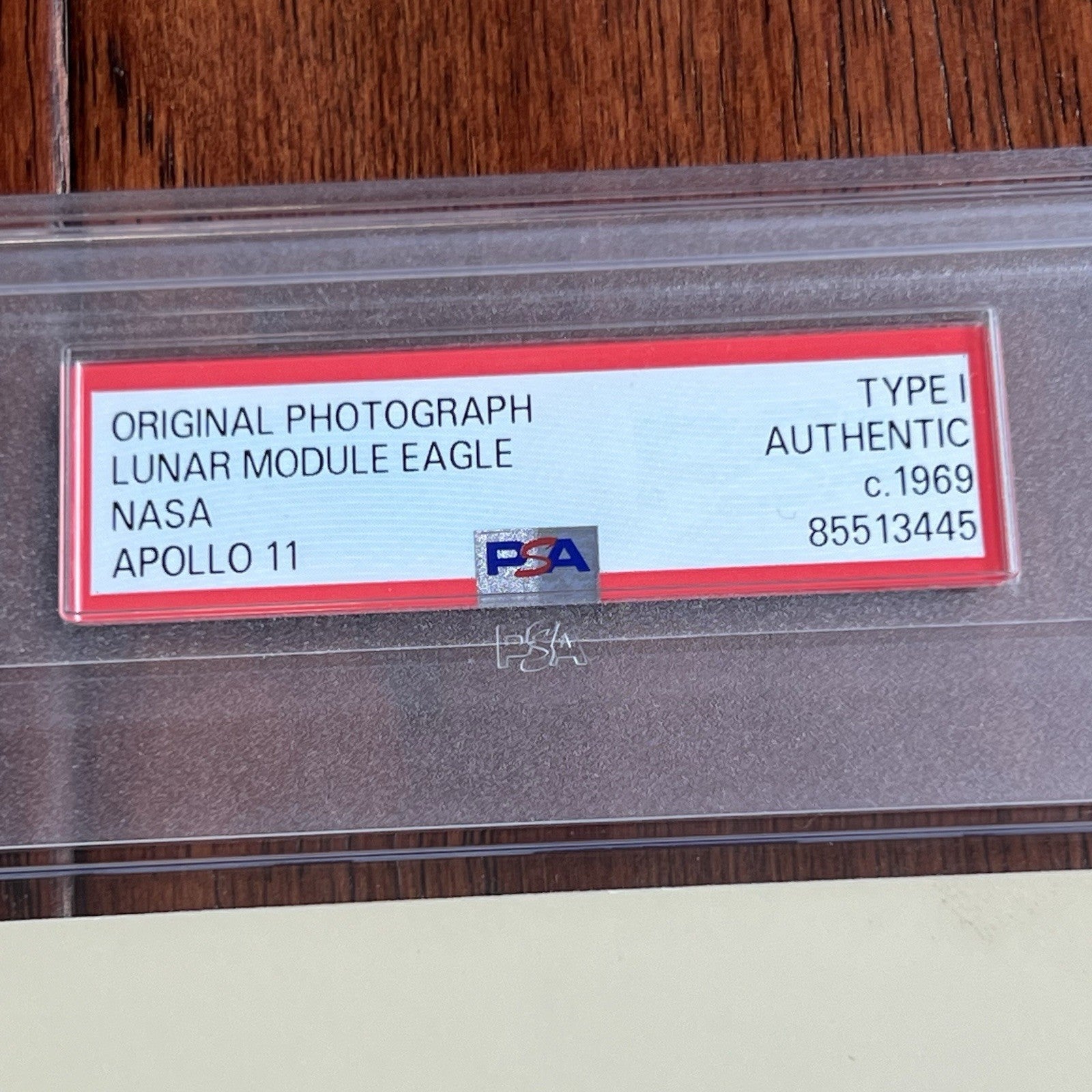 APOLLO 11 * PSA TYPE 1 PHOTOGRAPH * NASA Lunar Module EAGLE Earth's Moon