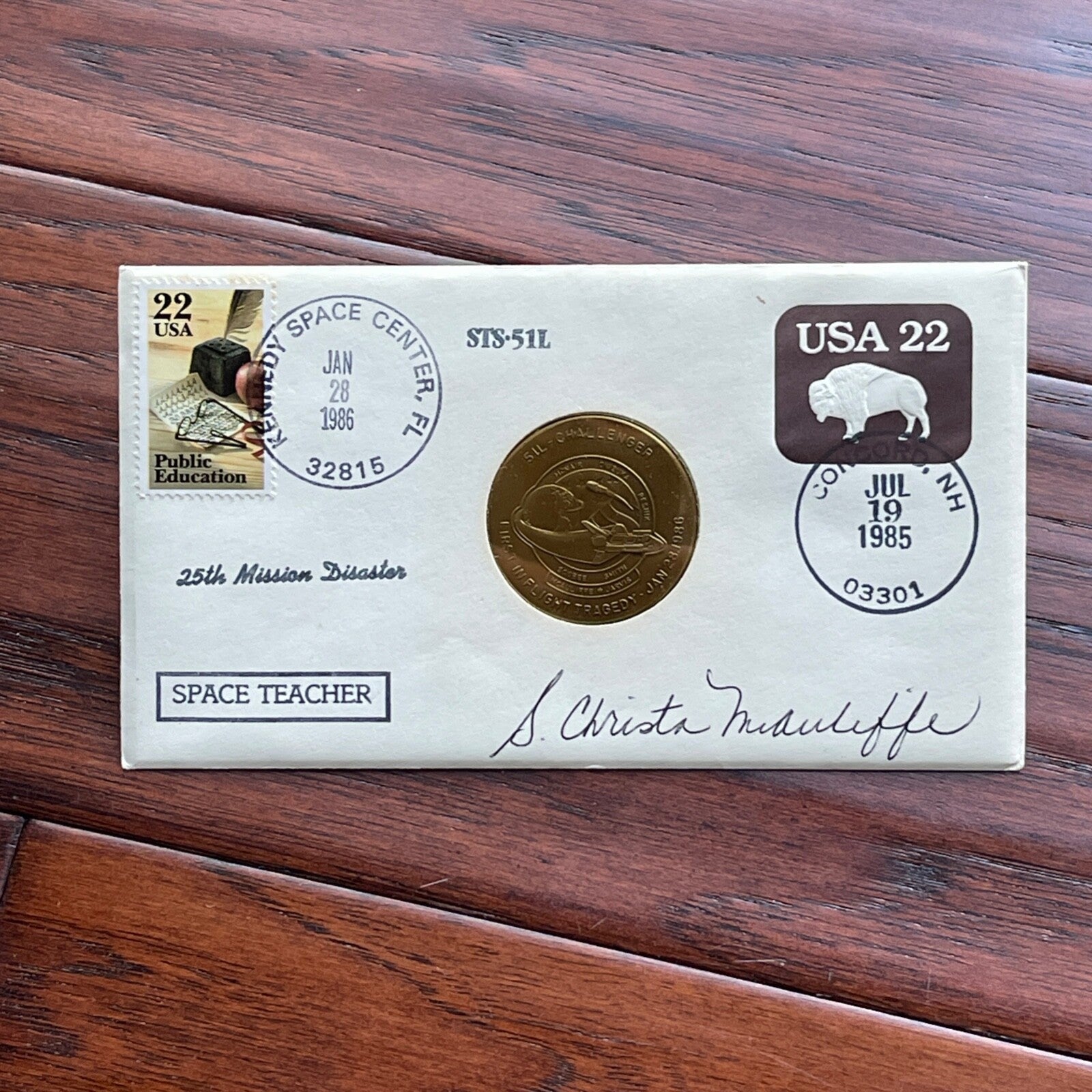 CHRISTA McAULIFFE * PSA Autograph LAUNCH DATE Signed Challenger Disaster STS 51L