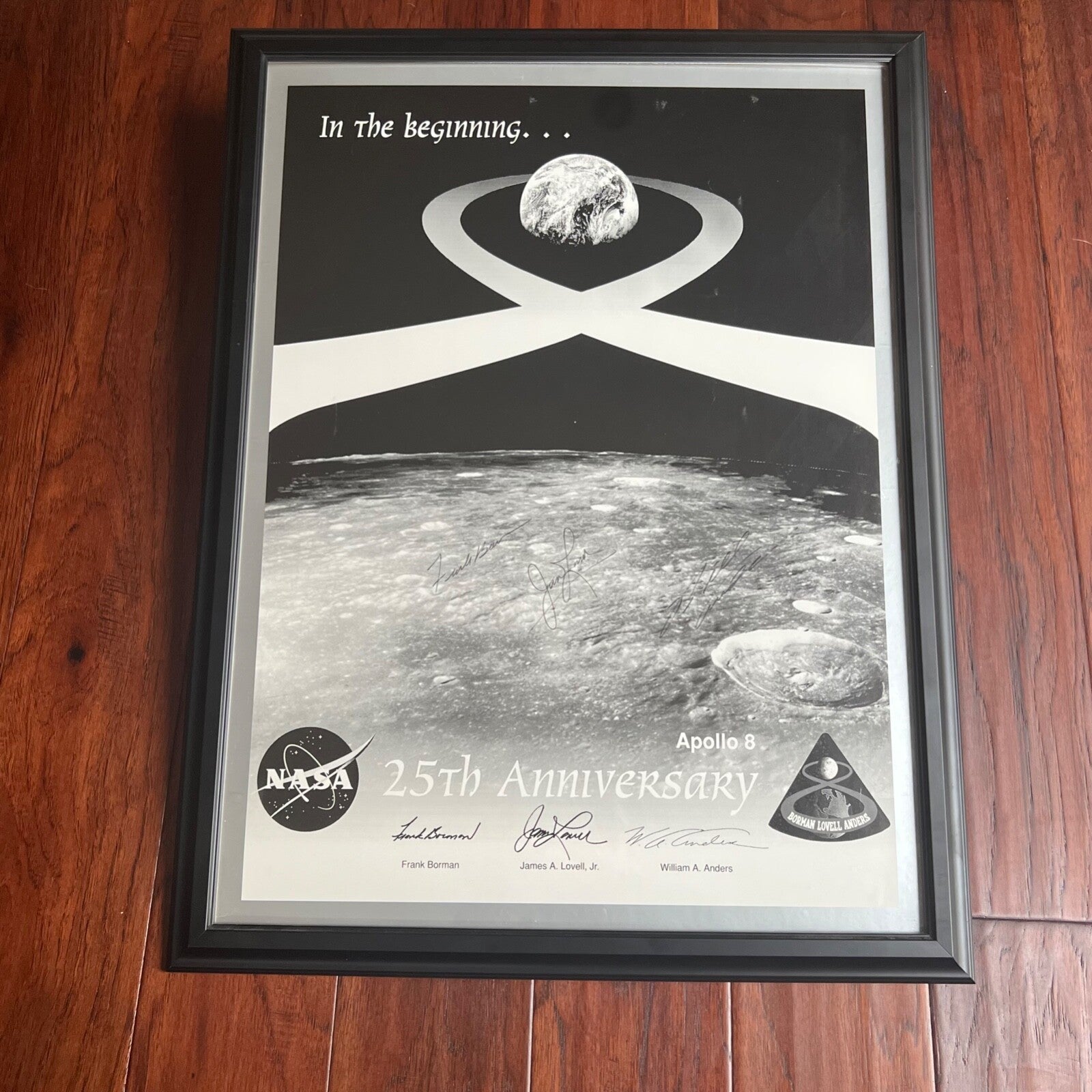 APOLLO 8 CREW SIGNED * WILLIAM BILL ANDERS LOVELL * Autograph Earthrise Poster