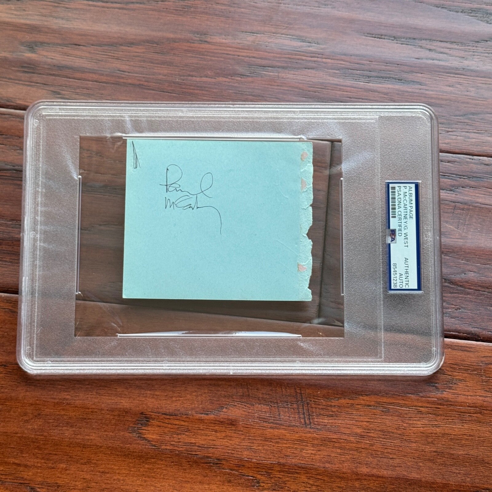 PAUL McCARTNEY * PSA/DNA * Undedicated Autograph Album Page Signed * BEATLES