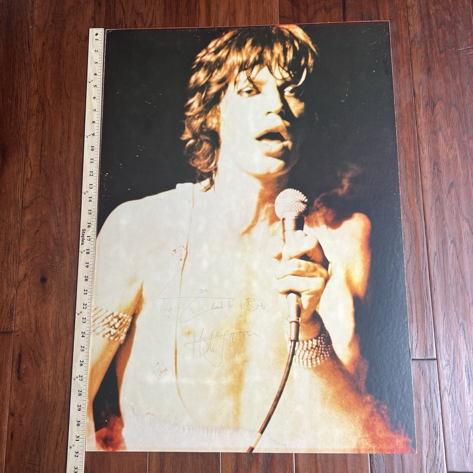 MICK JAGGER * PSA * Autograph XXL 1970s Concert Poster Signed * Rolling Stones