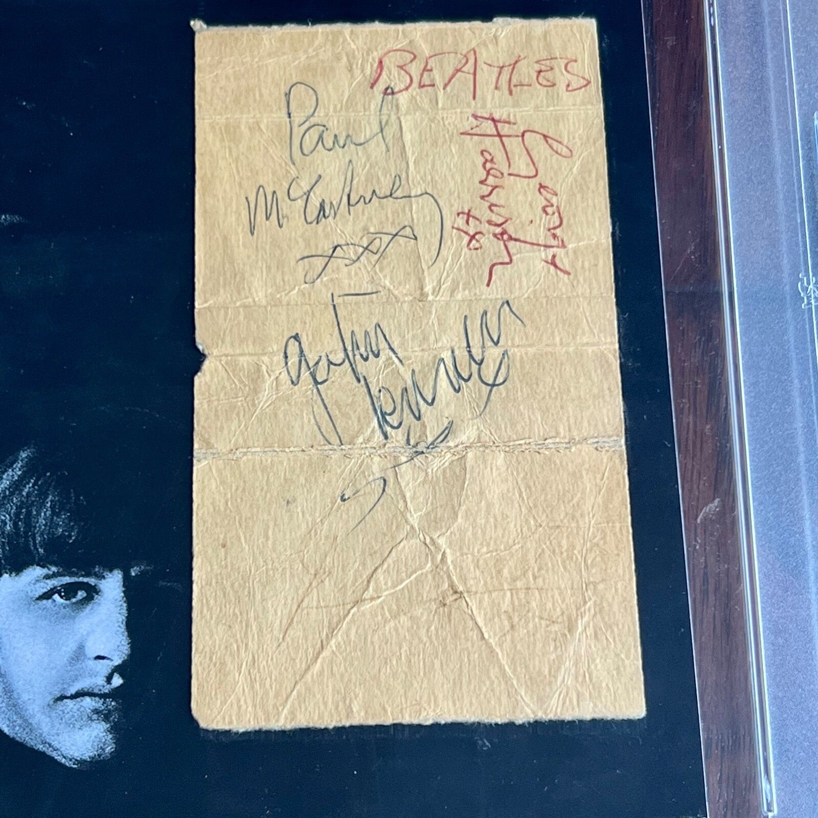 THE BEATLES * PSA * Autograph Page FULL SET Signed * John Lennon Paul McCartney