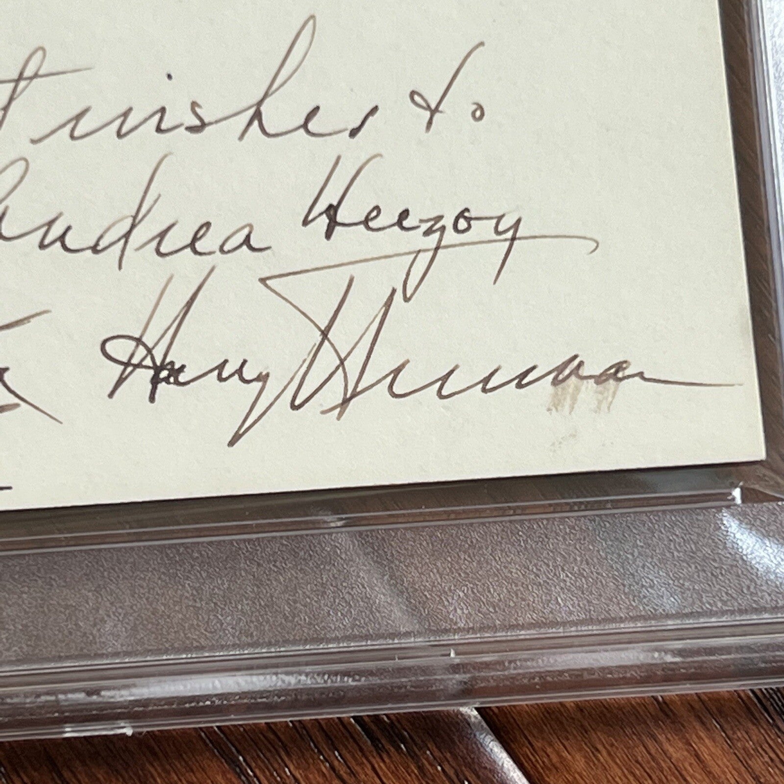 HARRY TRUMAN * PSA * Autograph White House Card AS PRESIDENT Signed Slabbed