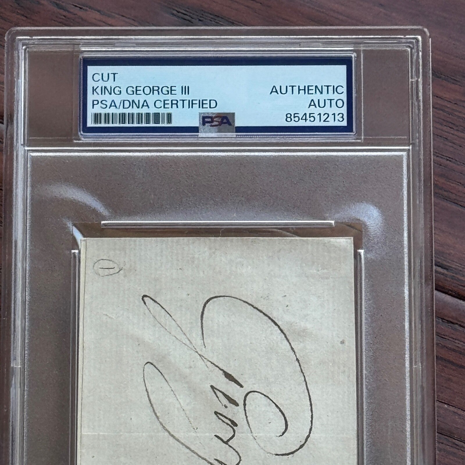 KING GEORGE III * PSA/DNA * Cut Signature Autograph Signed  * England 3rd