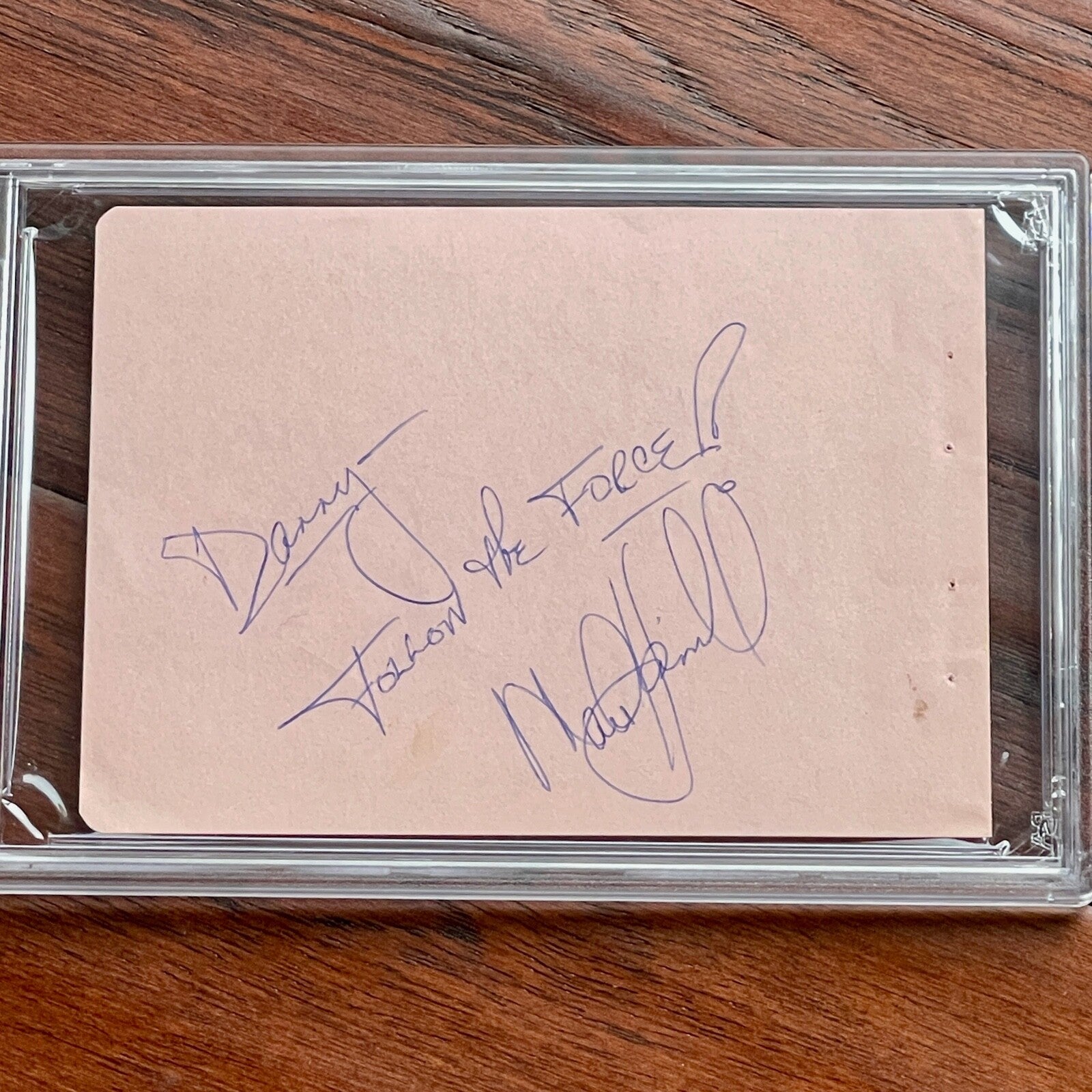 MARK HAMILL * PSA * "Follow The Force" AUTOGRAPH Note SIGNED * STAR WARS * Luke