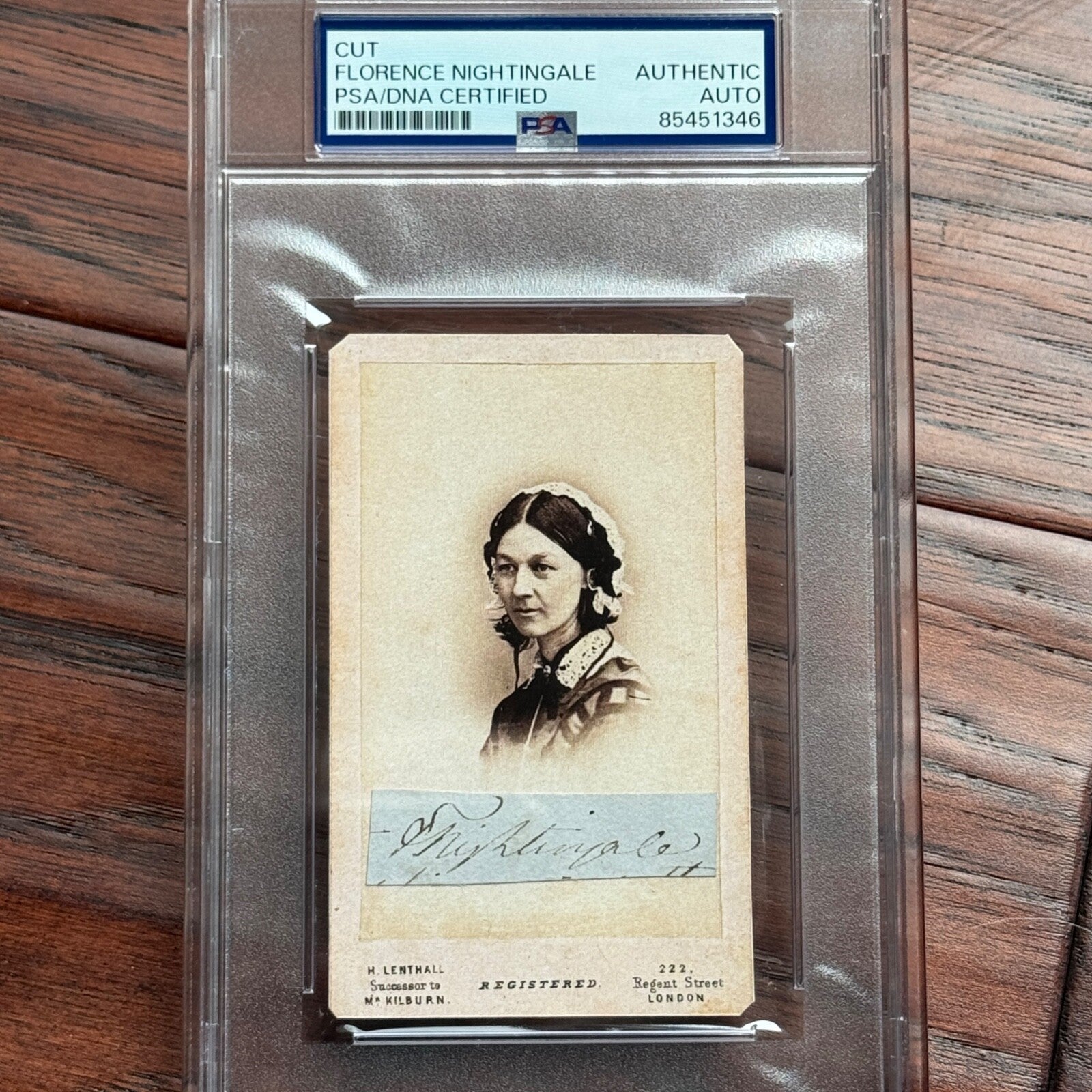 FLORENCE NIGHTINGALE * PSA *  Autograph CDV Cut Signature SIGNED * Nursing
