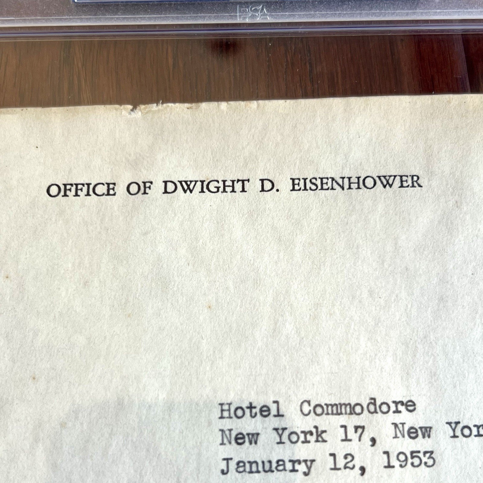DWIGHT D. EISENHOWER * PSA * Autograph Letter Signed 8 DAYS BEFORE INAUGURATION