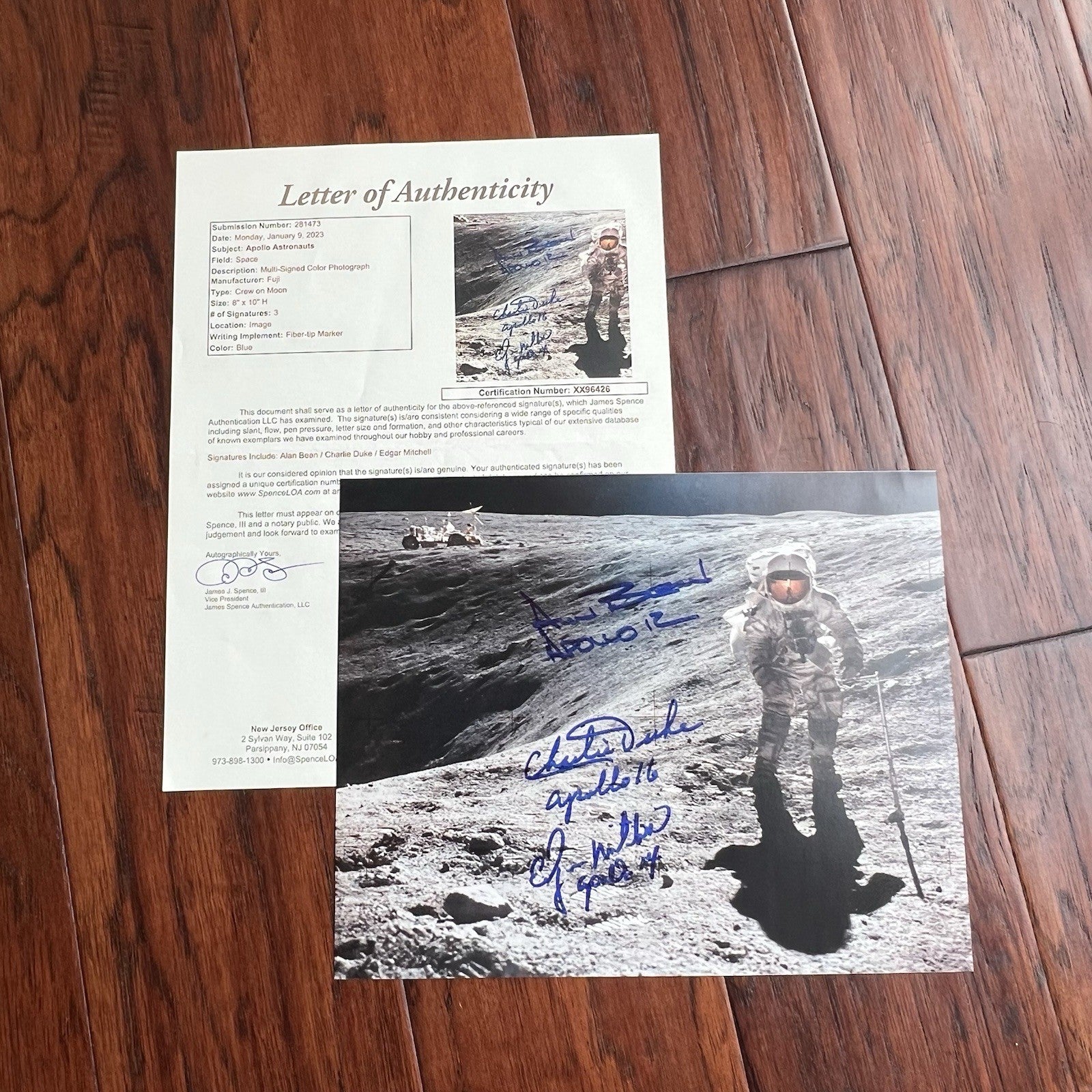MOONWALKERS * JSA * Apollo Astronauts Signed Autograph Alan Bean Edgar Mitchell