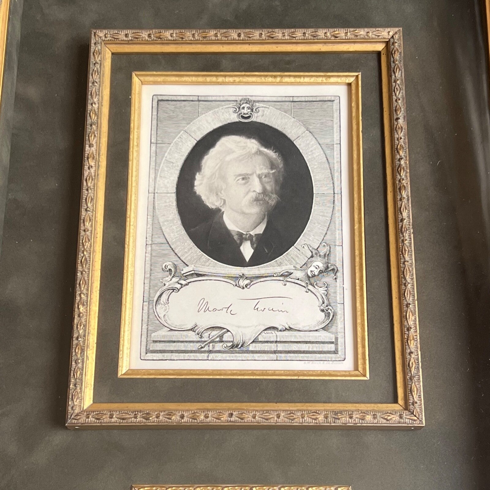 SAMUEL L. CLEMENS * PSA *  MARK TWAIN Autograph Vintage Framed Display SIGNED
