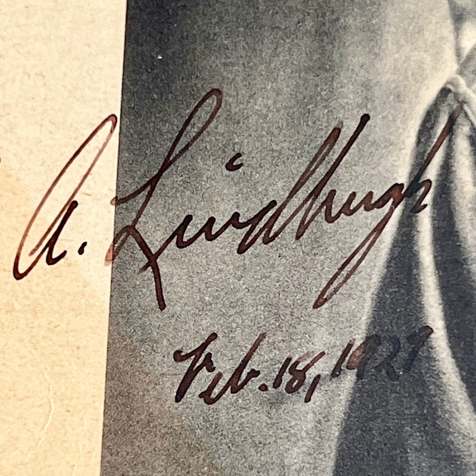 CHARLES LINDBERGH * JSA * Autograph SPIRIT OF ST. LOUIS Photo XL Portrait Signed