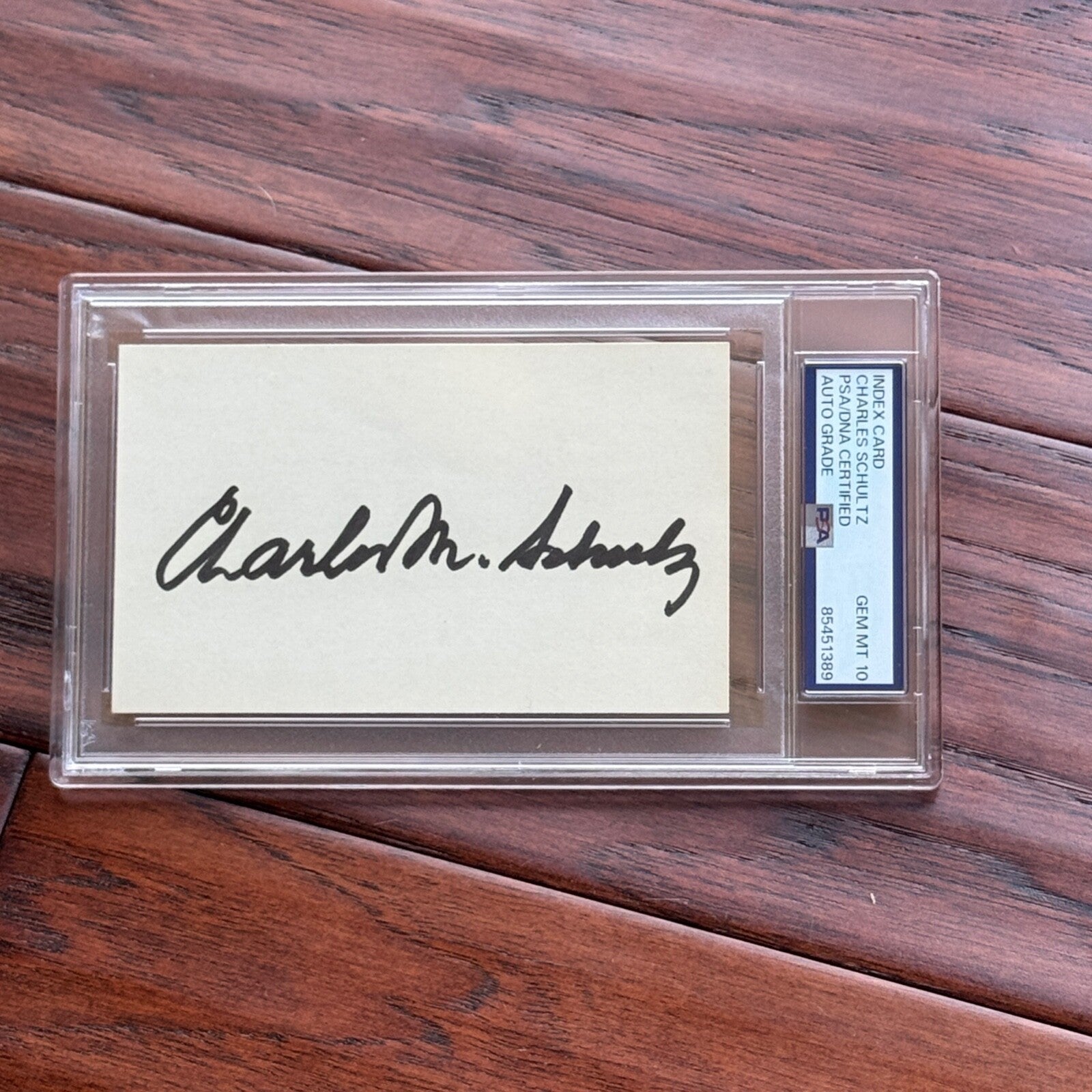 CHARLES SCHULZ * PSA * GEM MINT 10 Autograph Signed * Peanuts * Snoopy