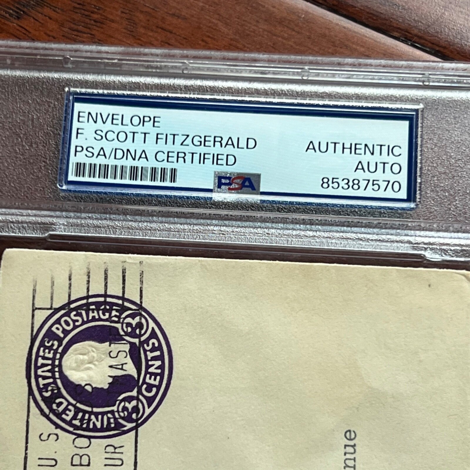 F. SCOTT FITZGERALD * PSA * Autograph Handwritten Envelope Signed and Addressed