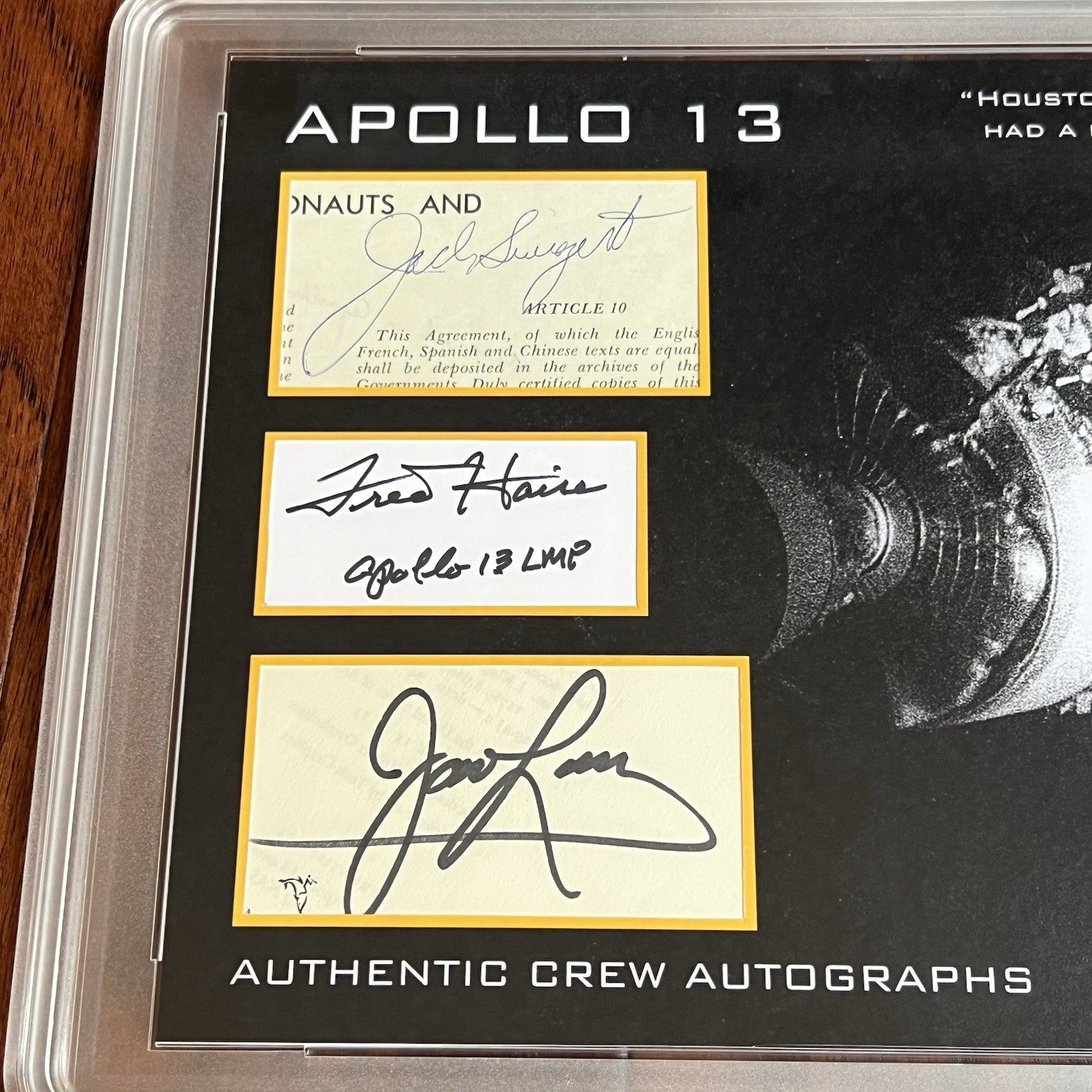 APOLLO 13 * PSA * CREW SIGNED AUTOGRAPH PRESENTATION * JACK SWIGERT JAMES LOVELL