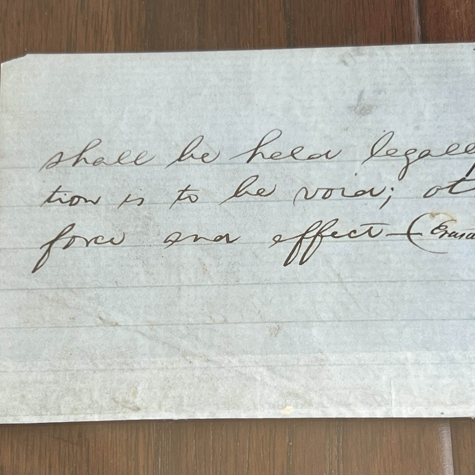 ABRAHAM LINCOLN * PSA * Handwritten LEGAL CASE Cut from an Autograph Doc Signed