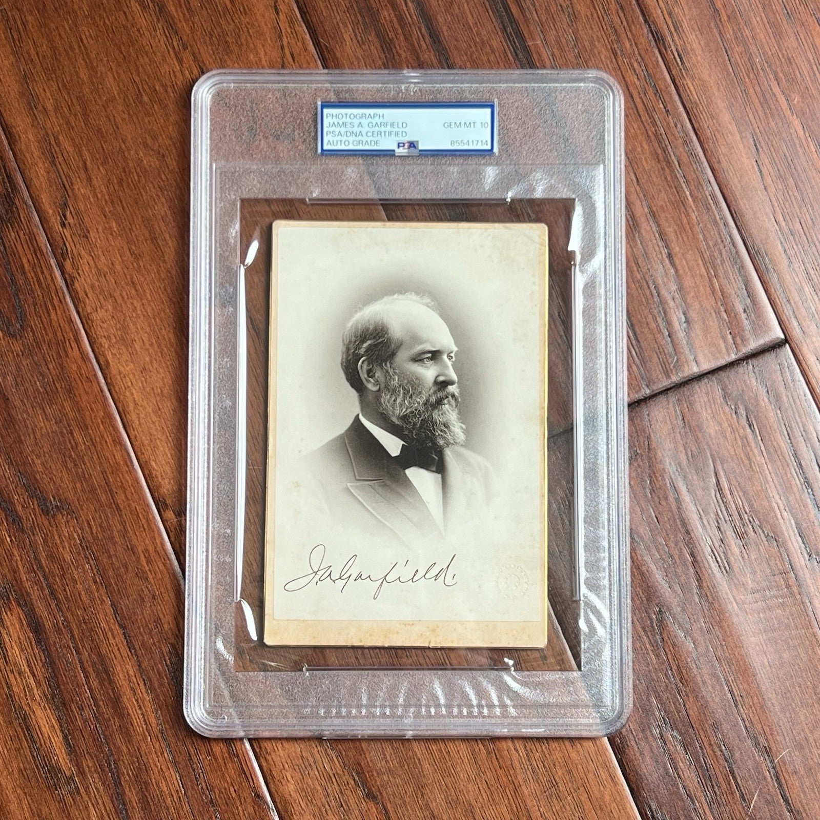 JAMES A. GARFIELD * PSA Gem 10 Graded * Signed Cabinet Card Photograph Autograph