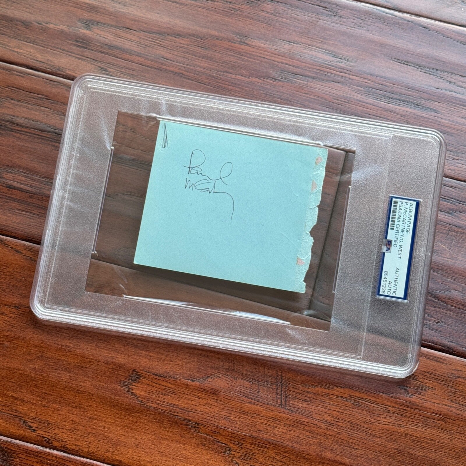 PAUL McCARTNEY * PSA/DNA * Undedicated Autograph Album Page Signed * BEATLES