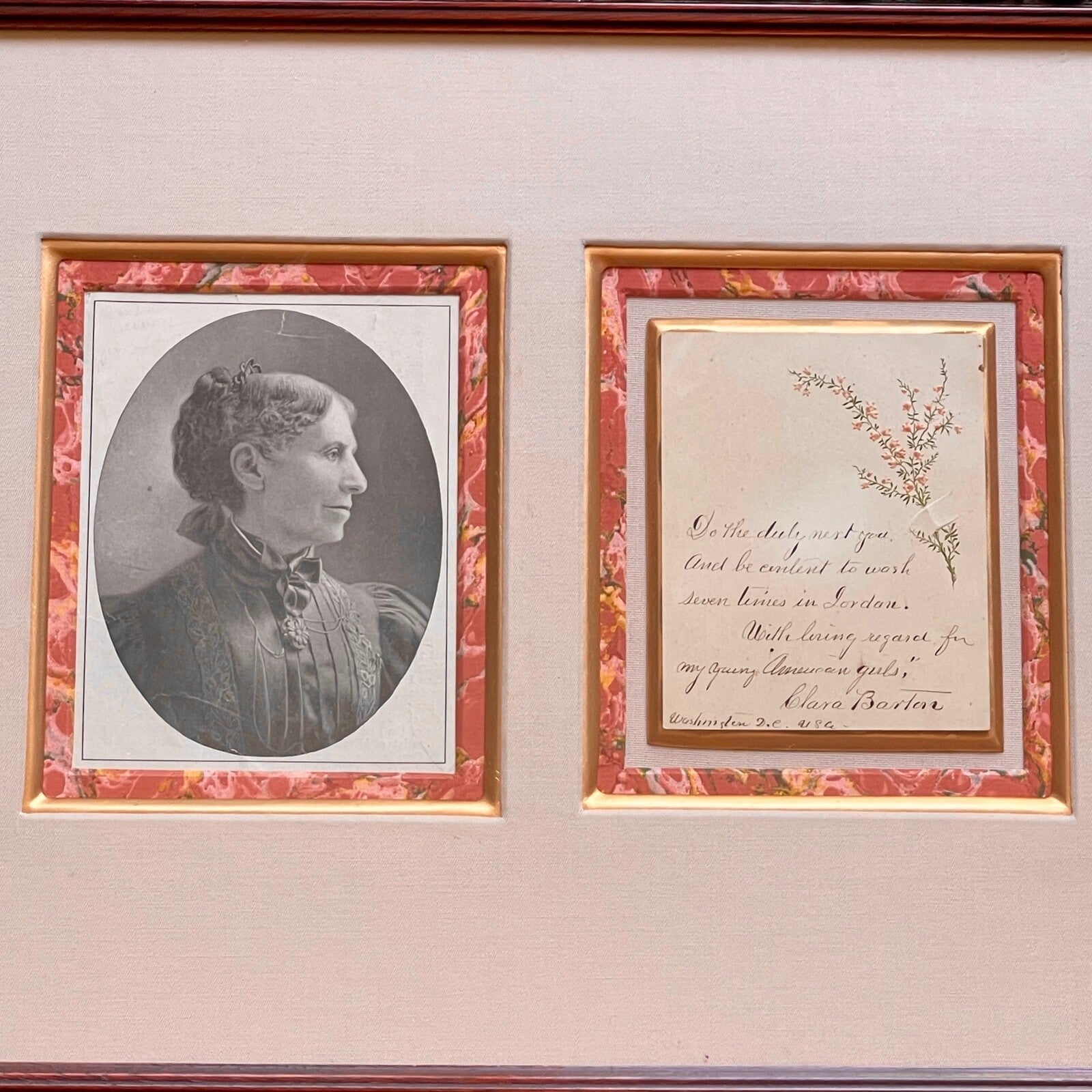 CLARA BARTON * PSA/DNA * Autograph BIBLE QUOTE Signed * RED CROSS Founder