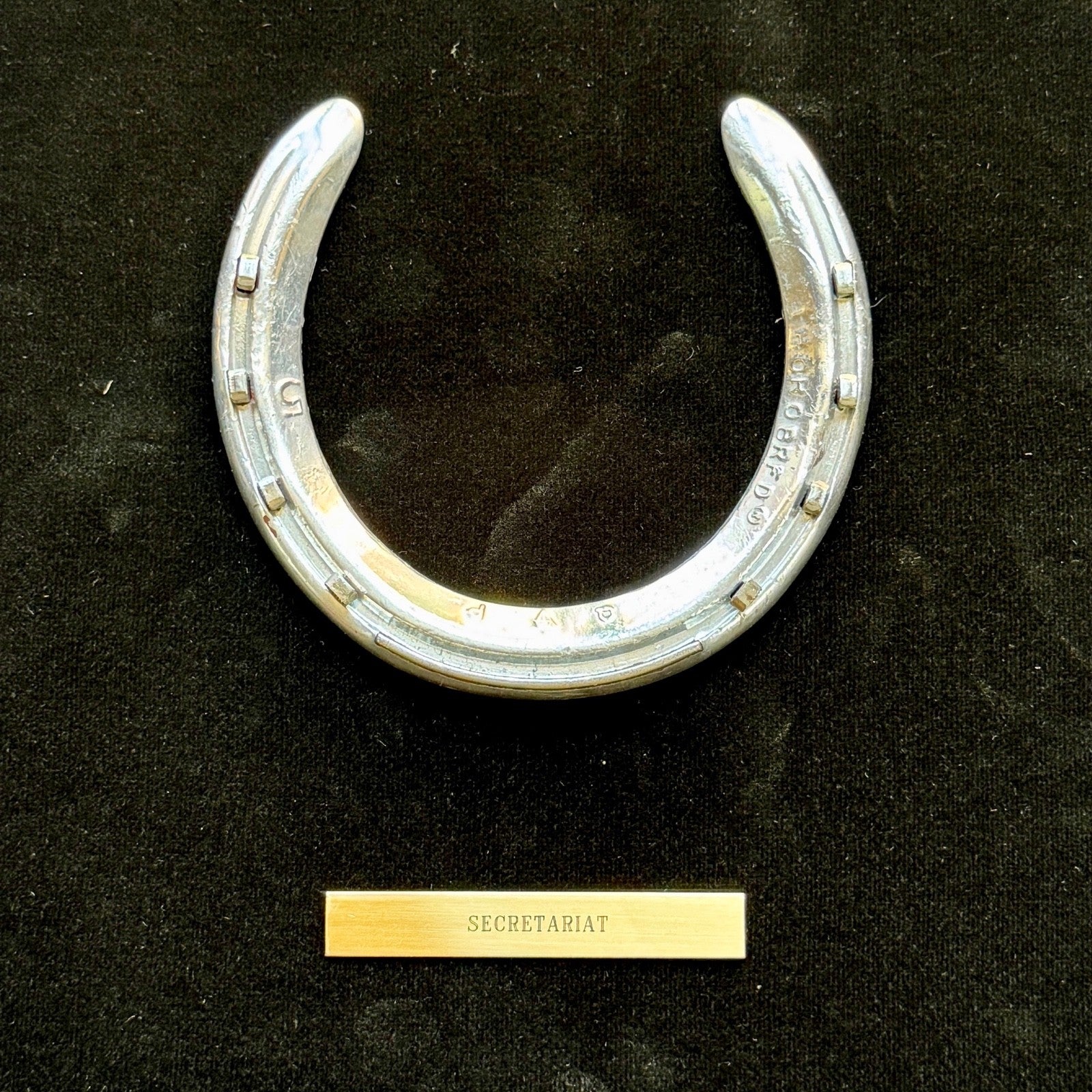 SECRETARIAT * Owned & Worn HORSESHOE Champion Thoroughbred * CLAIBORNE FARM COA