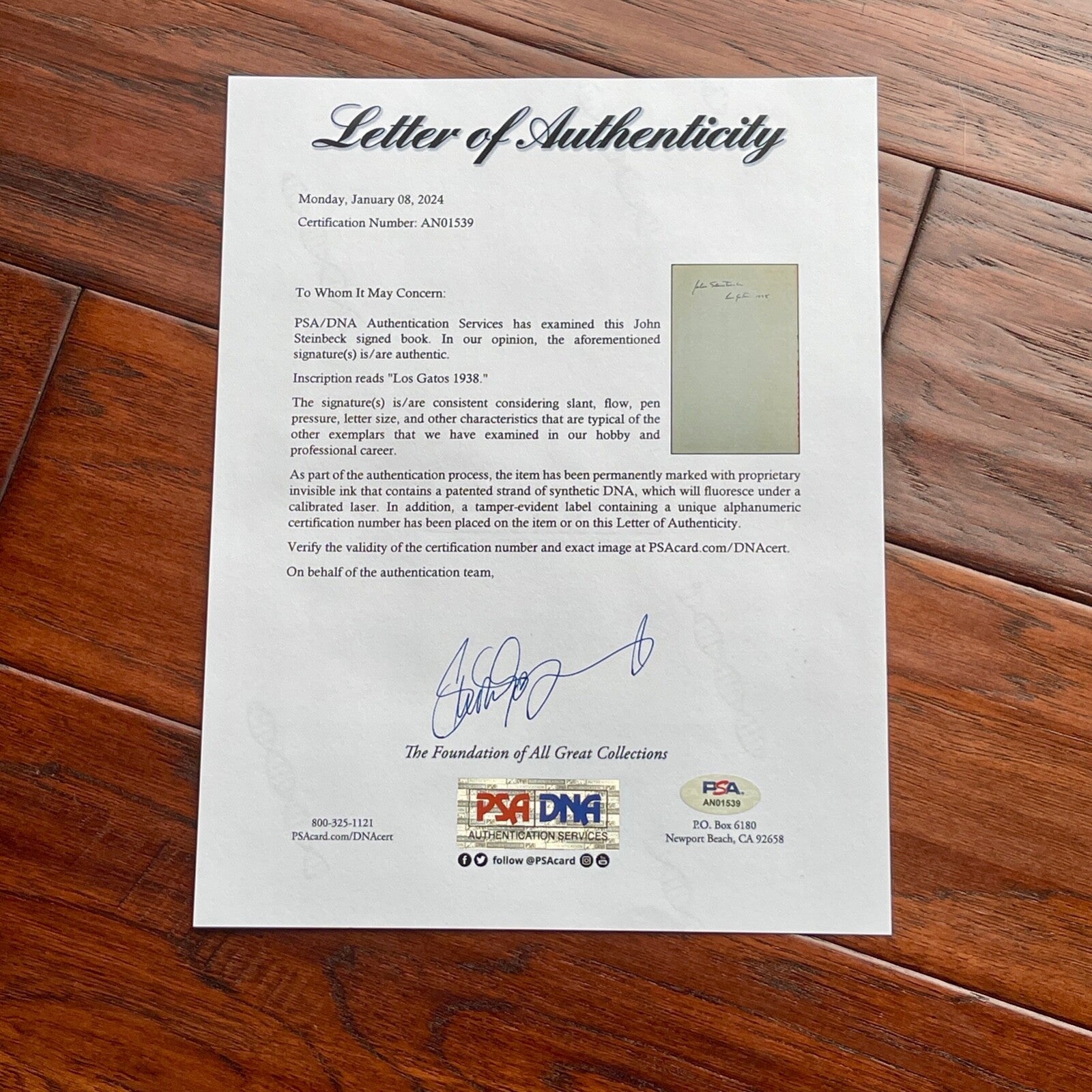 JOHN STEINBECK * PSA * Autograph 1st Edition IN DUBIOUS BATTLE Book Signed