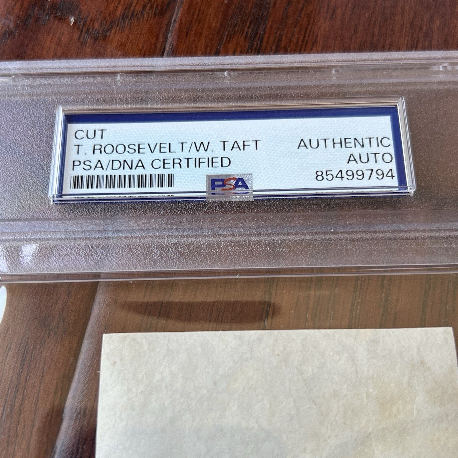 THEODORE ROOSEVELT & WILLIAM H. TAFT * PSA * Autograph Duo Cut Signed President