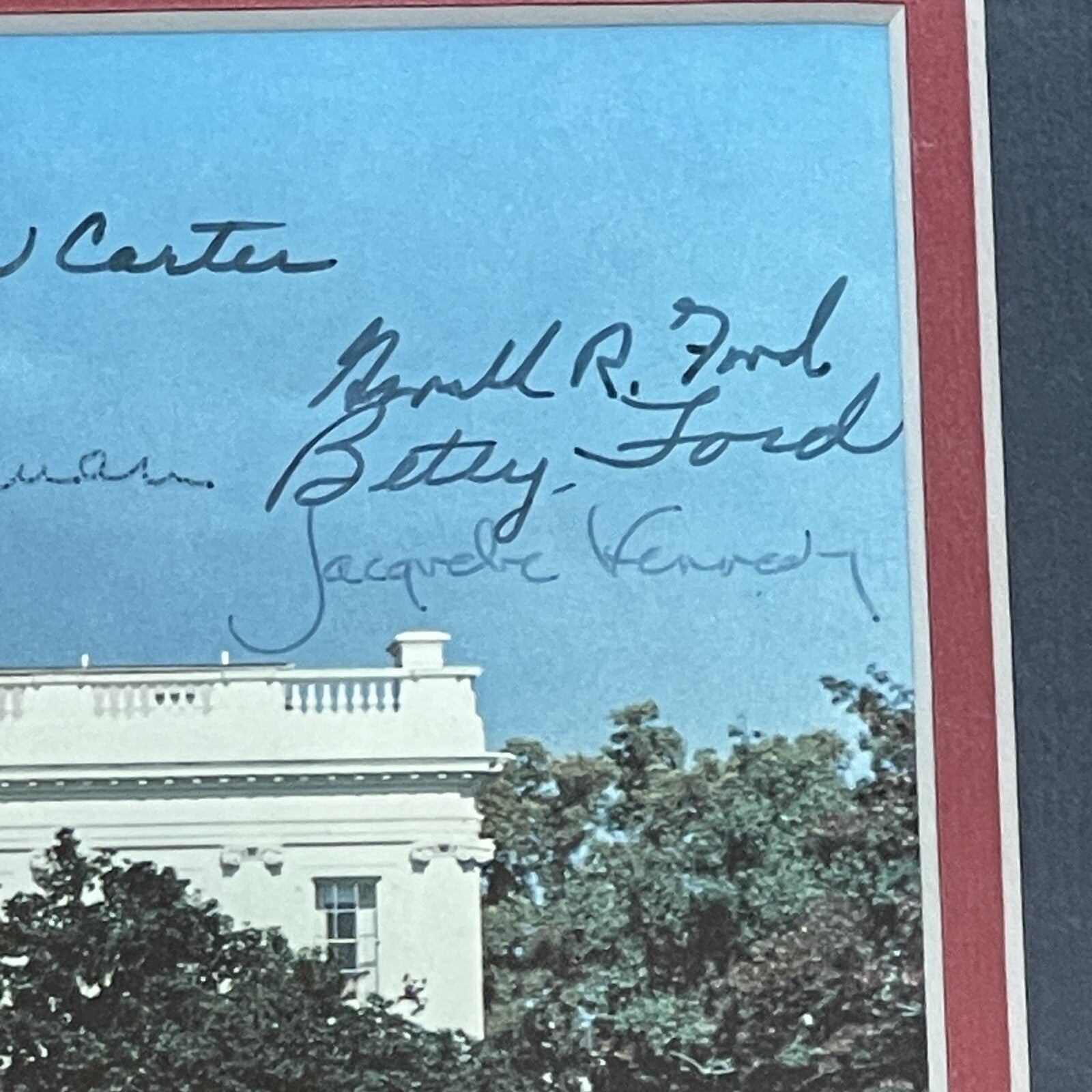 JACQUELINE KENNEDY * JSA * Gerald & Betty Ford Jimmy Carter Signed Autograph