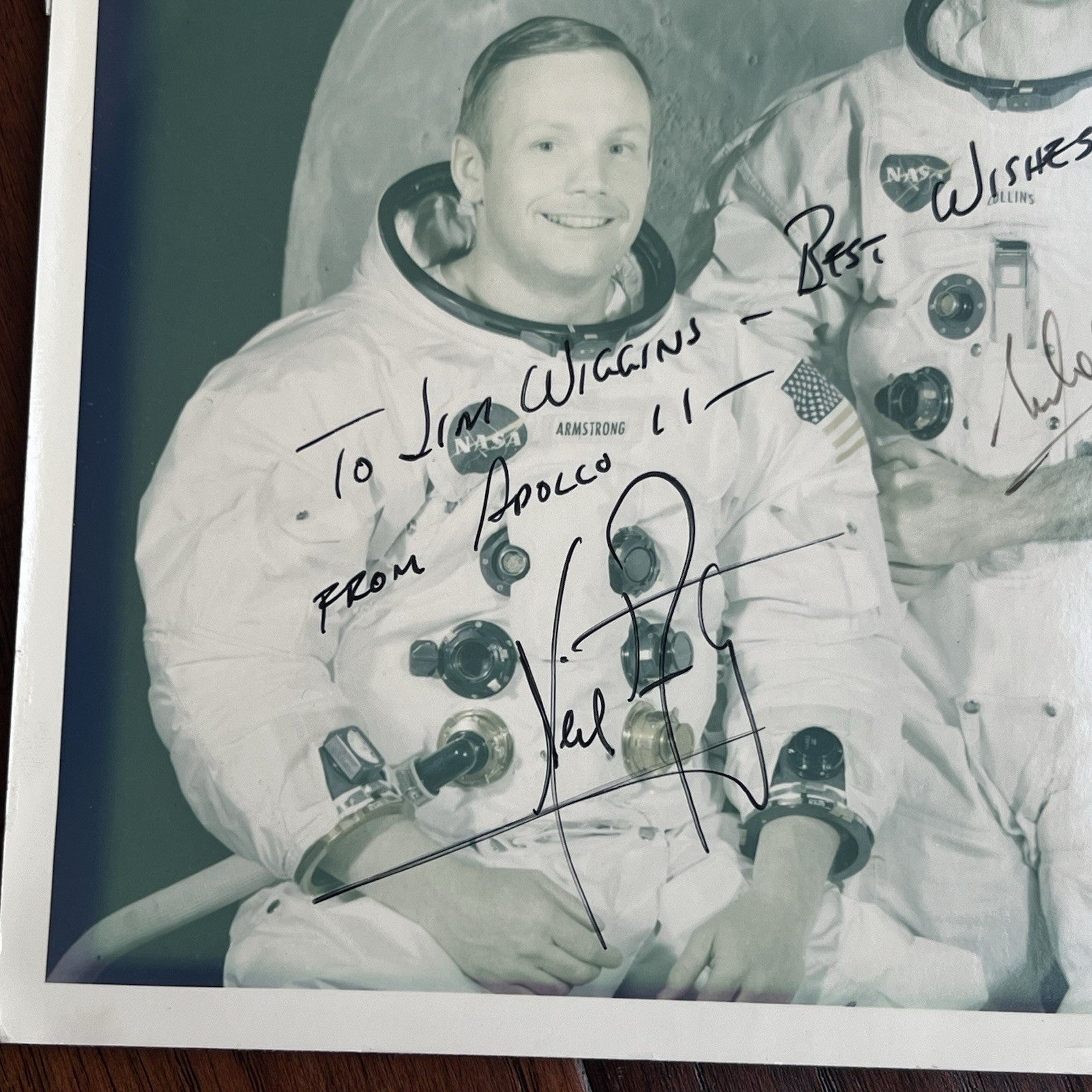 APOLLO 11 * PSA * Type 1 Crew Signed Red Number Photo Autograph Neil Armstrong