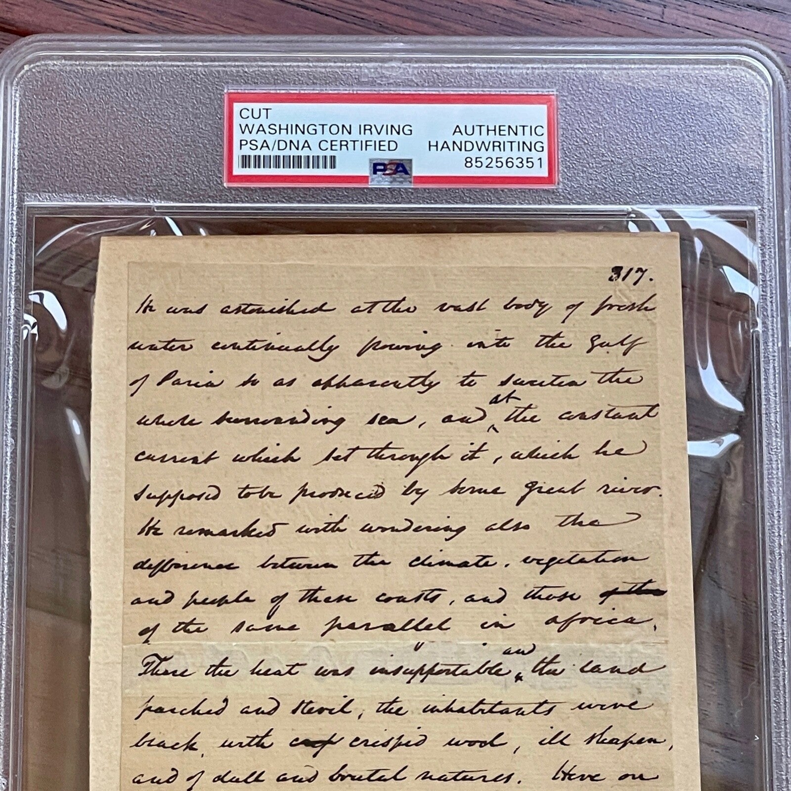 WASHINGTON IRVING * Manuscript Autograph Draft For COLUMBUS Bio Book Not Signed