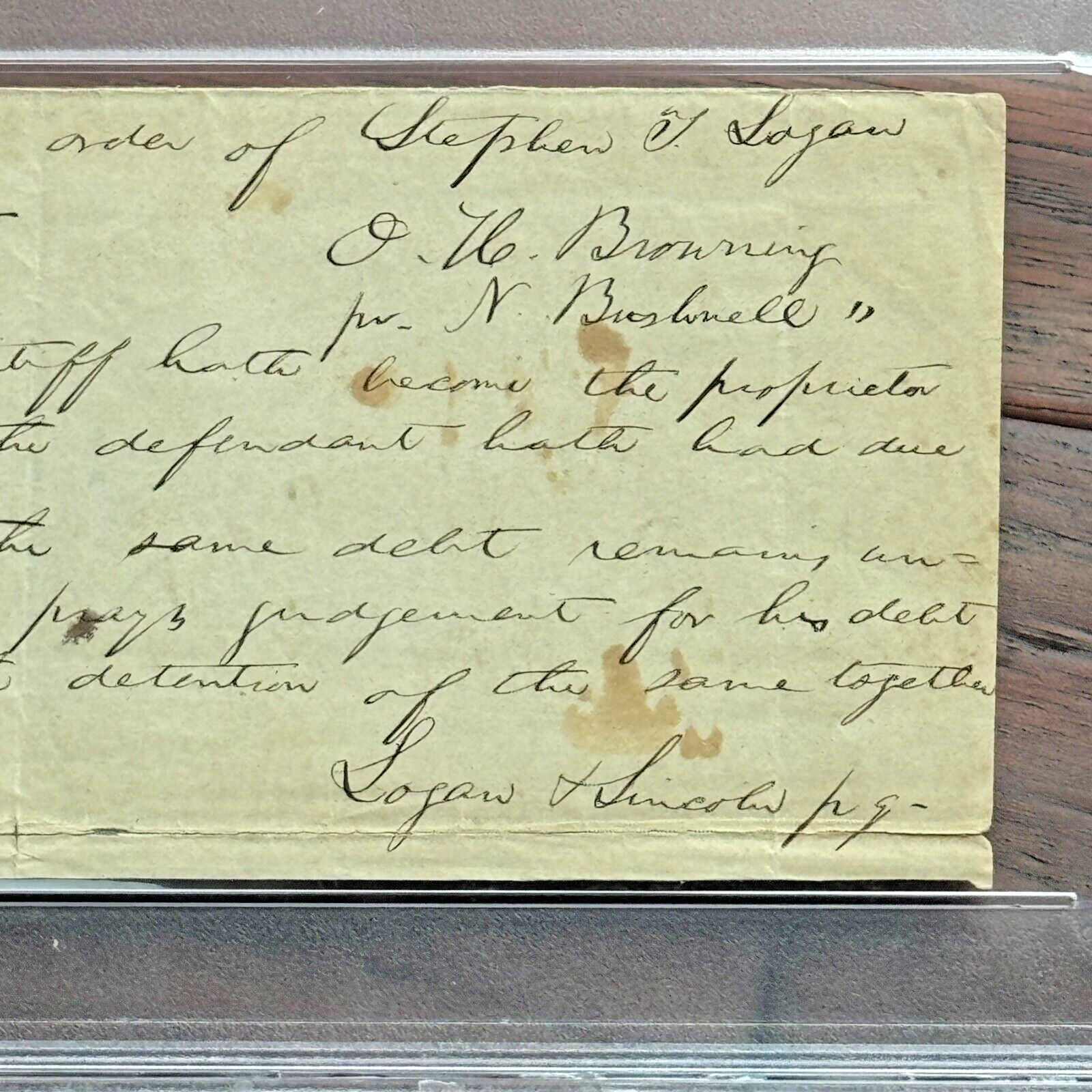 ABRAHAM LINCOLN * PSA * Autograph Lengthy Handwritten Legal Case SIGNED