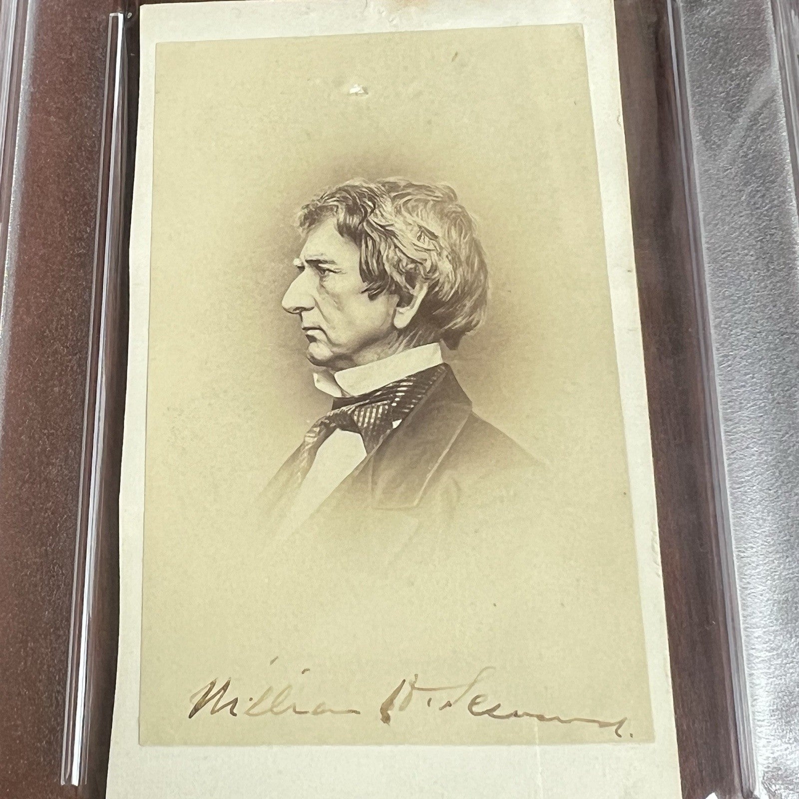 WILLIAM H SEWARD * PSA * Signed CDV Autograph Photograph Abraham Lincoln Cabinet