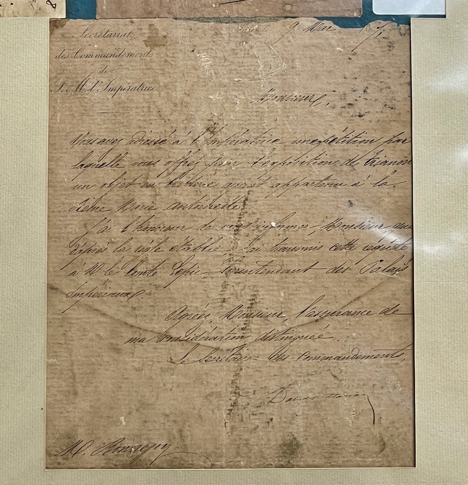 MARIE ANTOINETTE * Lace Nightcap Hand Embroidered By Her Exhibited at Versailles