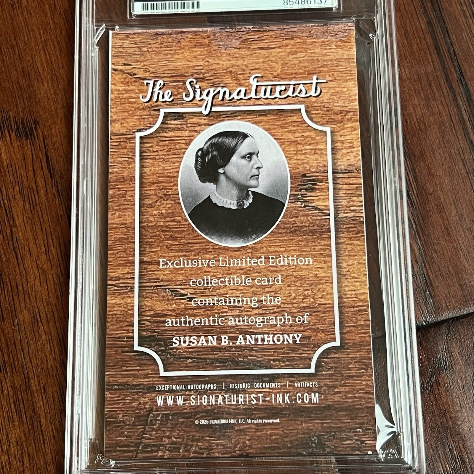 SUSAN B. ANTHONY  * PSA * Cut Autograph CUSTOM CARD Signed * Women's Suffragist