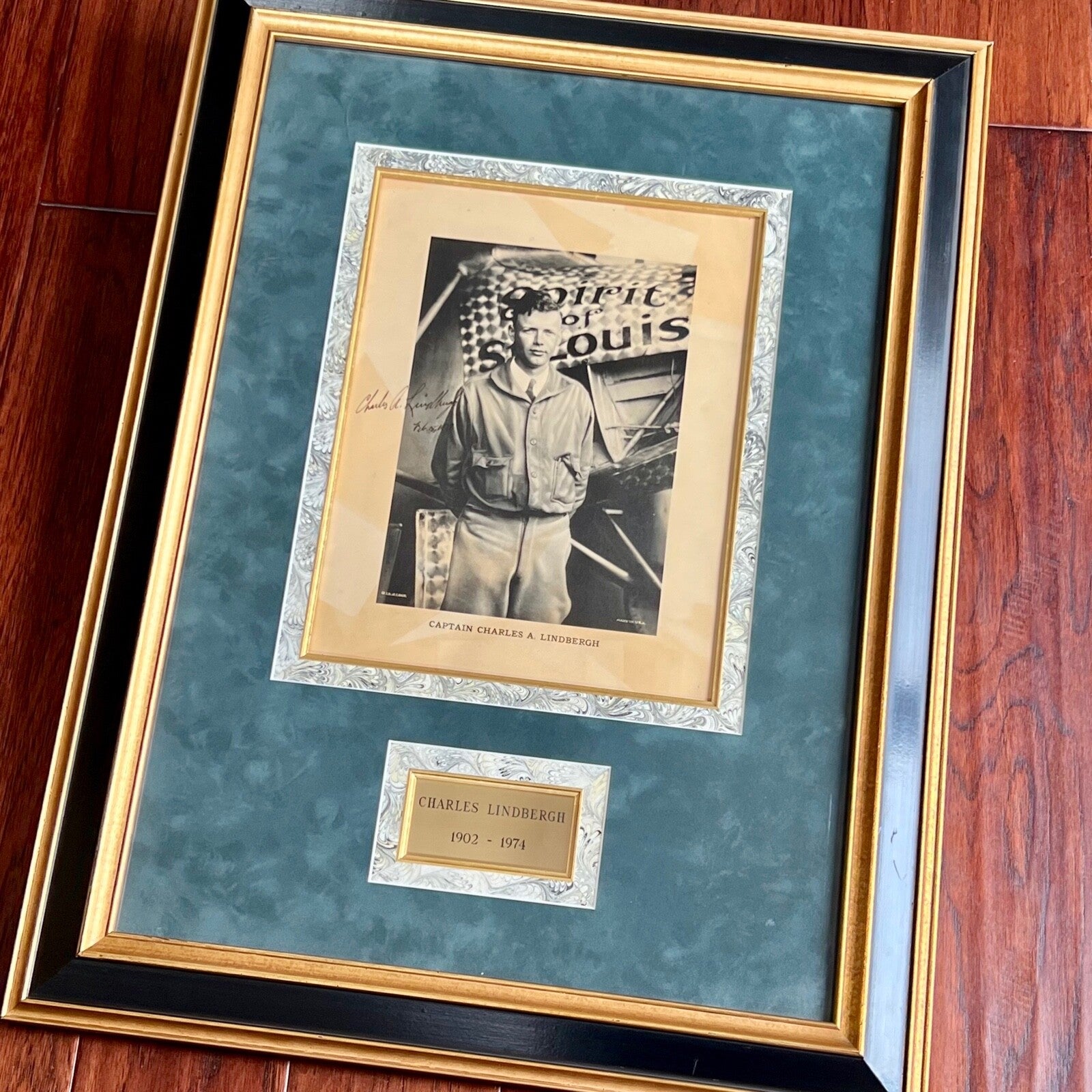 CHARLES LINDBERGH * JSA * Autograph SPIRIT OF ST. LOUIS Photo XL Portrait Signed