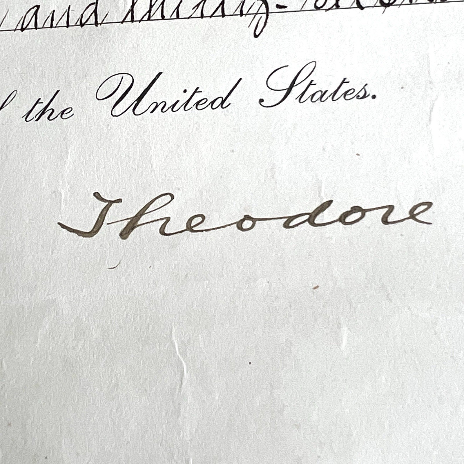 THEODORE ROOSEVELT * PSA* Autograph Document Signed Naval Appointment Teddy