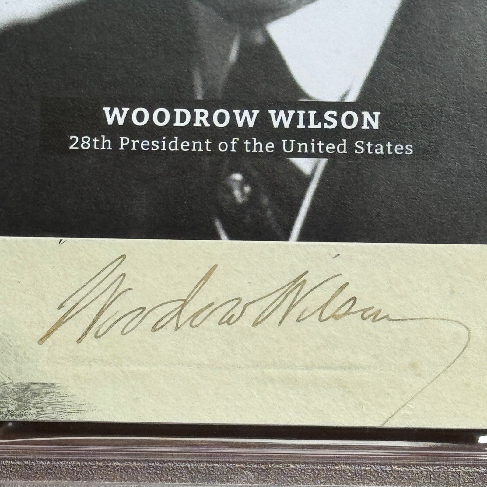 WOODROW WILSON  * PSA * Autograph Cut Signature Custom Card  PORTRAIT  Signed