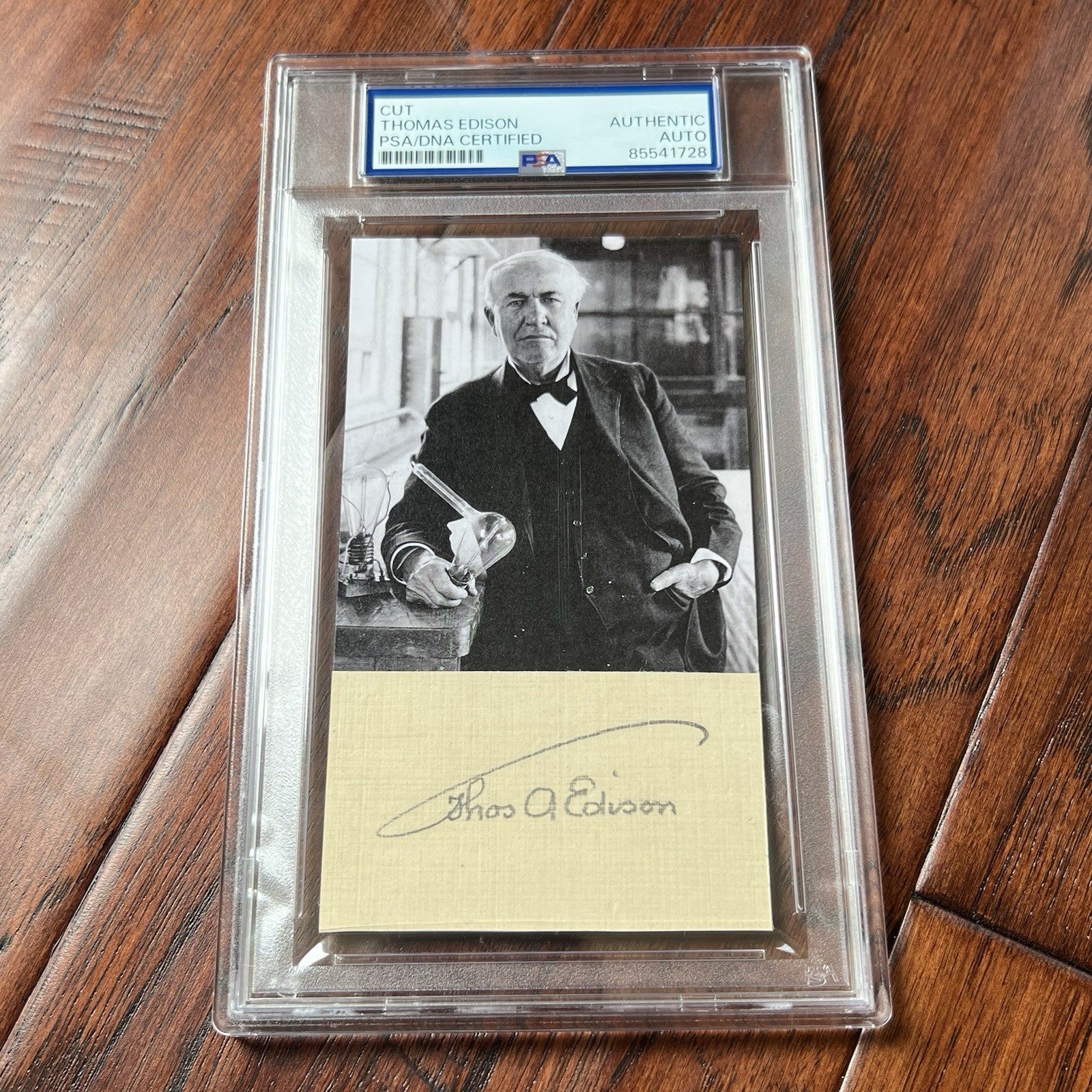 THOMAS EDISON * PSA/DNA * Autograph Cut Signature CUSTOM CARD Signed