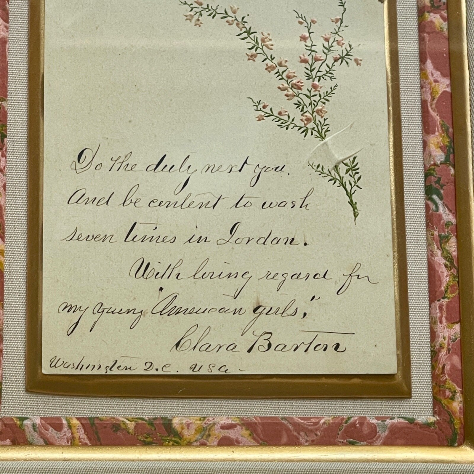 CLARA BARTON * PSA/DNA * Autograph BIBLE QUOTE Signed * RED CROSS Founder