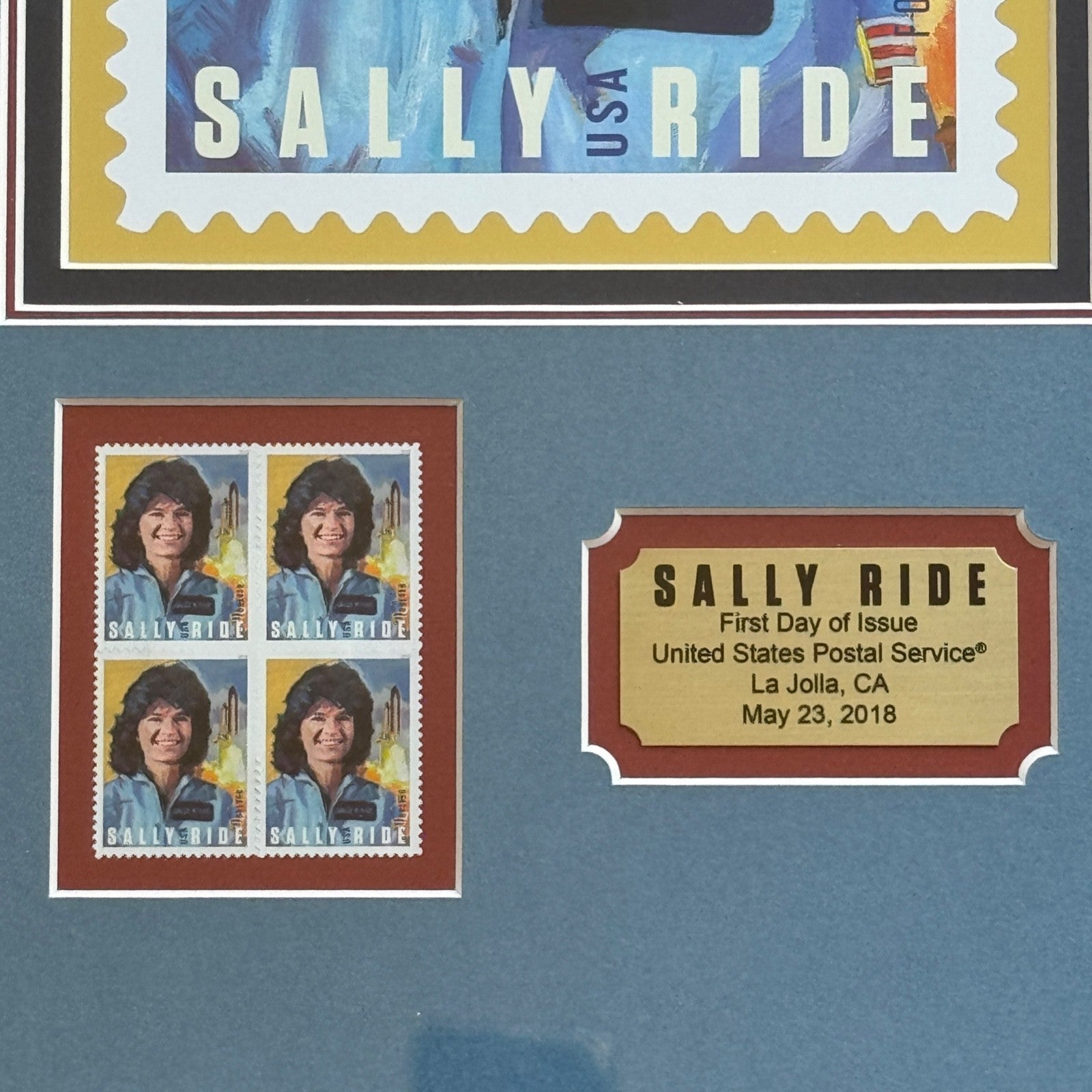 SALLY RIDE * 2018 Commemorative Stamp From Her Estate * RIDE Estate COA