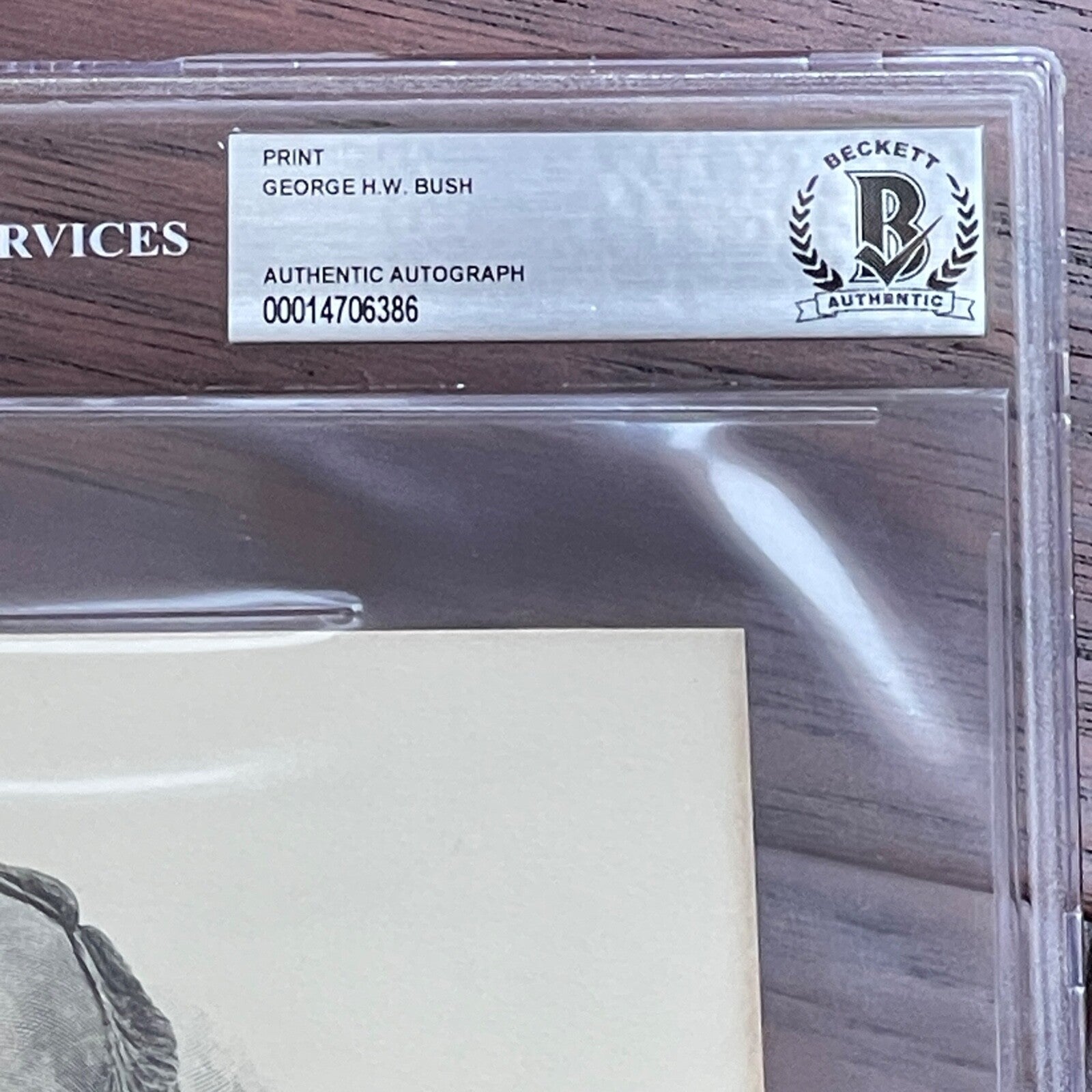 George HW Bush * BAS * Autograph Presidential Portrait BEP Engraving Signed