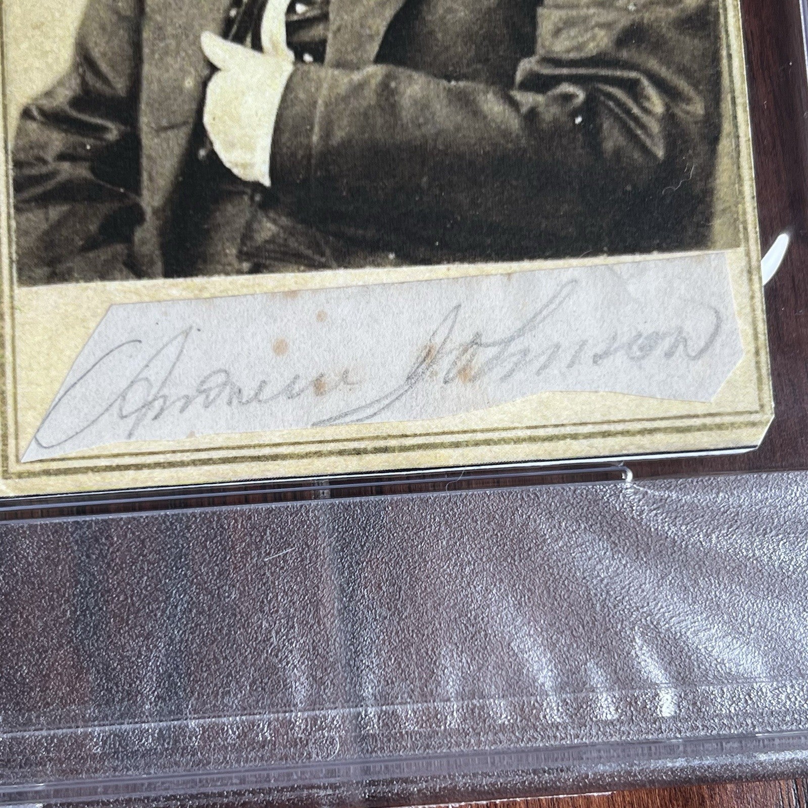 ANDREW JOHNSON * PSA * Autograph Cut Signature CDV Signed President Photograph