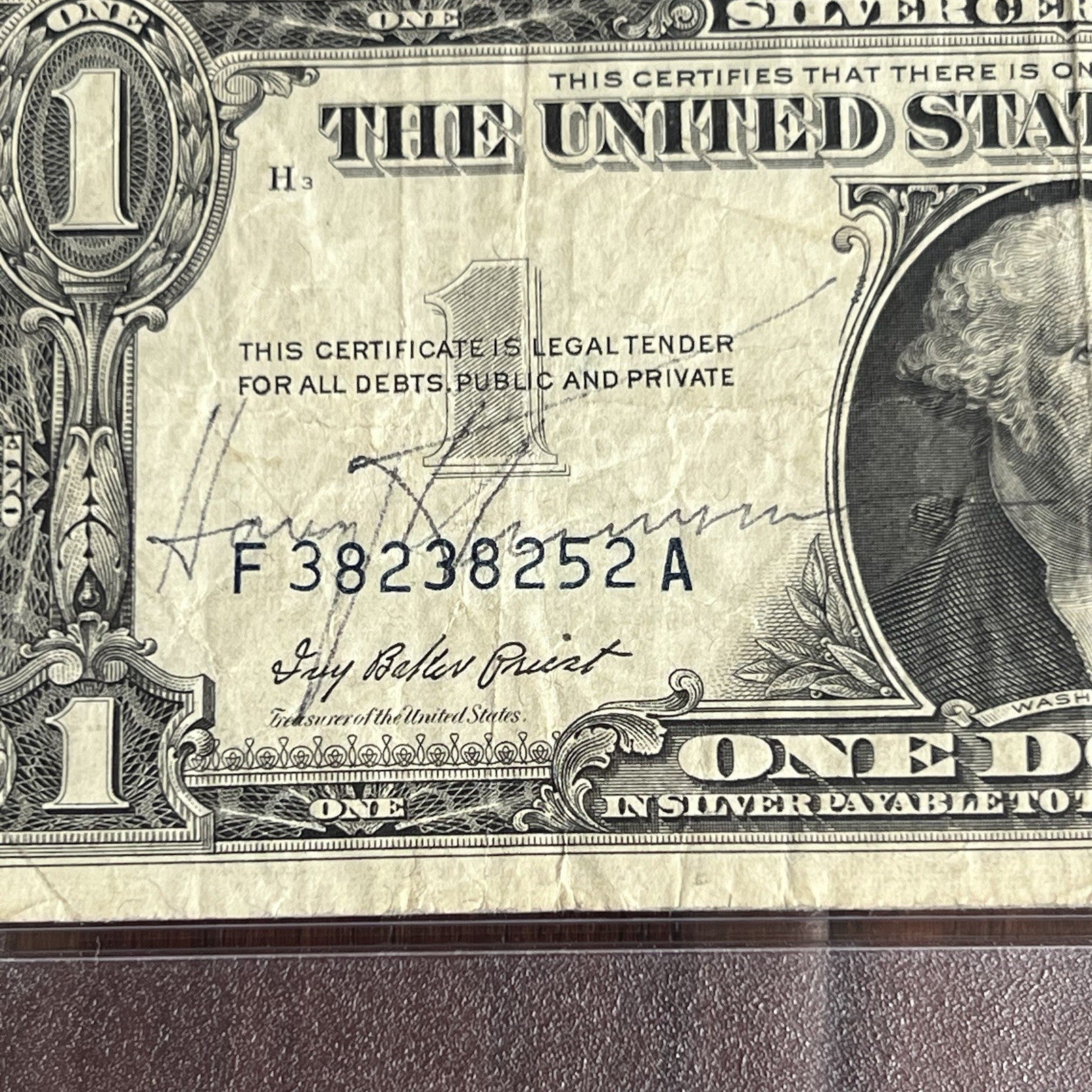HARRY S TRUMAN * PSA * Autograph $1 Dollar Bill Signed * BUCK STOPS HERE