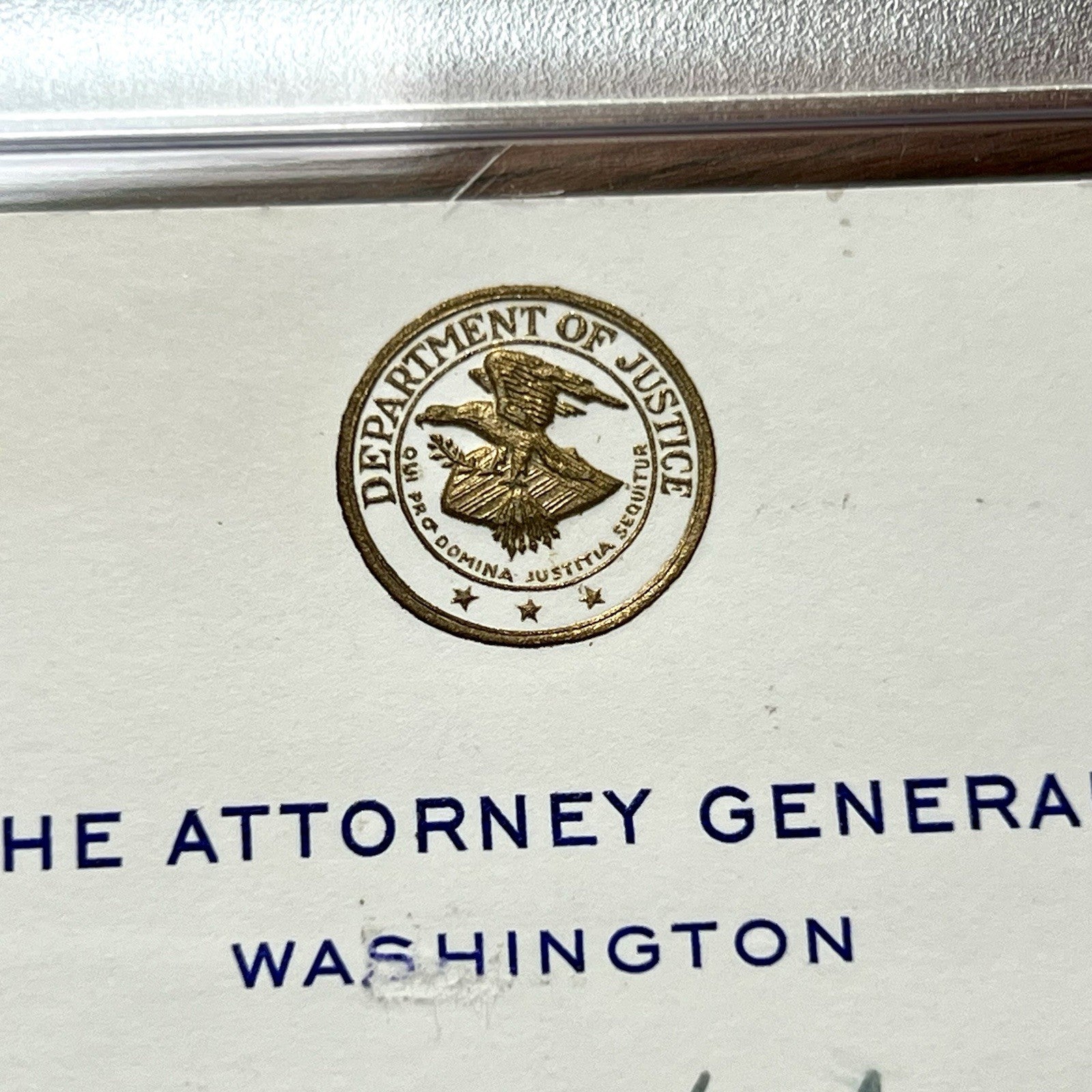 ROBERT F. KENNEDY * PSA * Autograph ATTORNEY GENERAL Business Card Signed * 1962