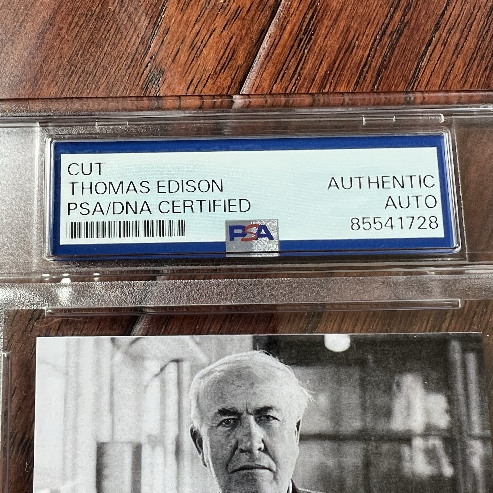 THOMAS EDISON * PSA/DNA * Autograph Cut Signature CUSTOM CARD Signed