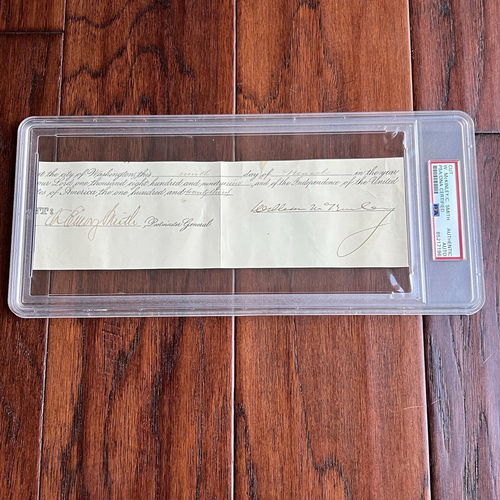 WILLIAM MCKINLEY * PSA * Authentic AUTOGRAPH Cut Signature AS PRESIDENT * 1899