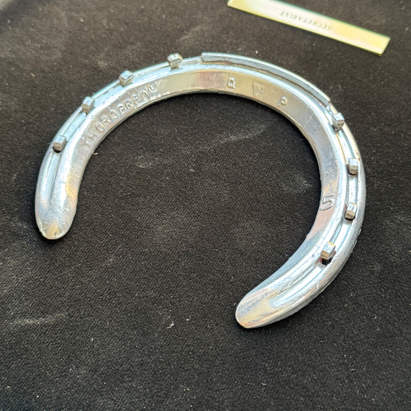 SECRETARIAT * Owned & Worn HORSESHOE Champion Thoroughbred * CLAIBORNE FARM COA